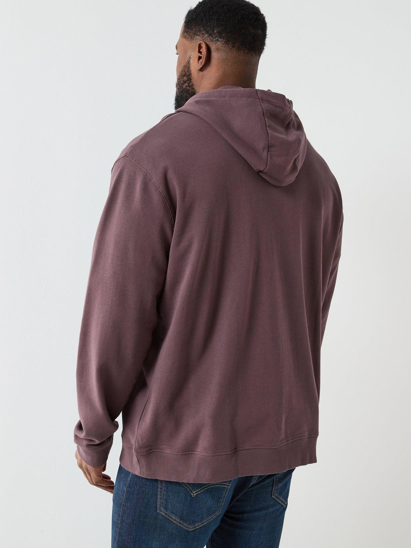 Image 2 of 5 of Lyle & Scott Big And Tall Zip Through Hoodie - Brown