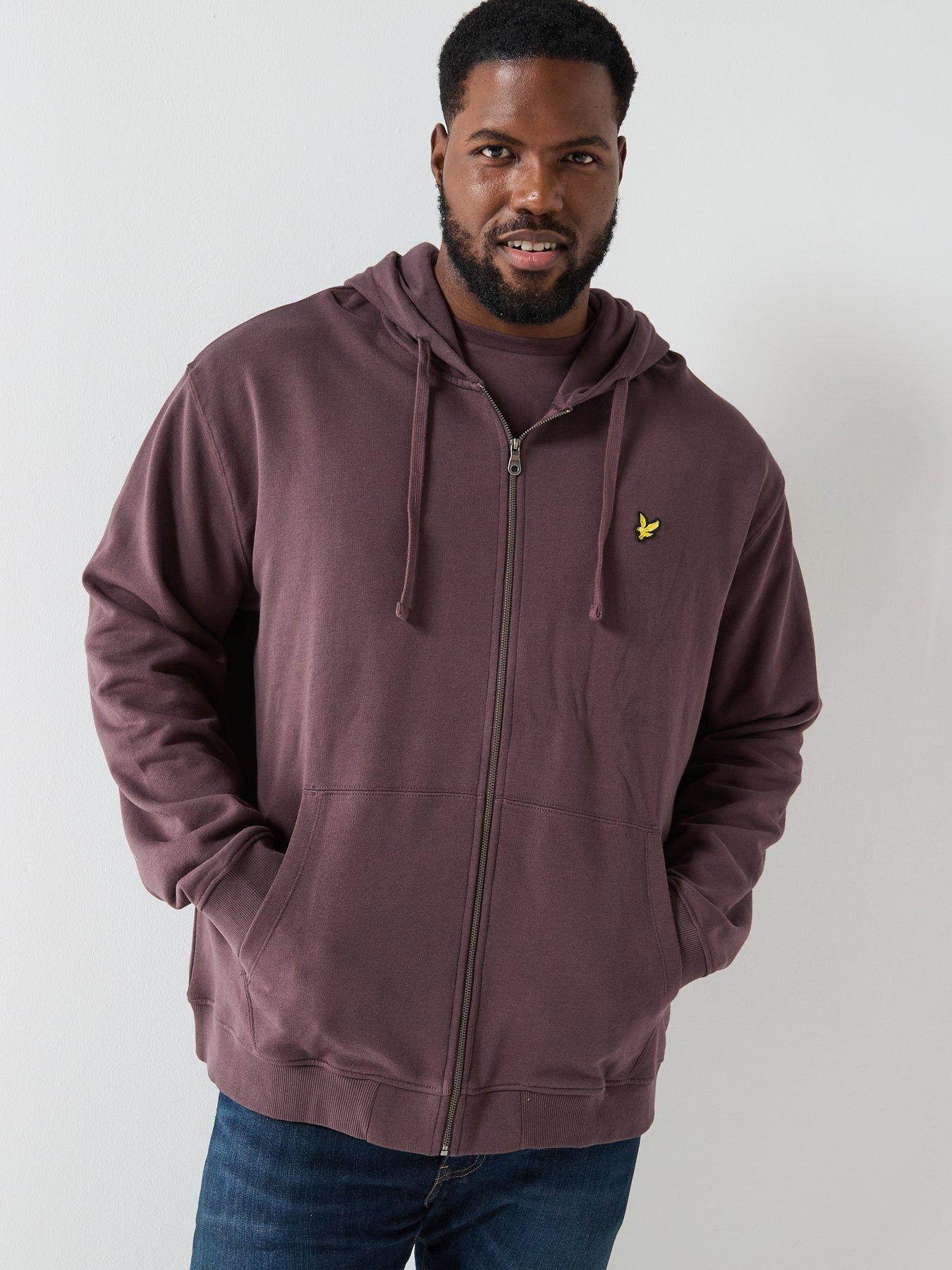 Image 5 of 5 of Lyle & Scott Big And Tall Zip Through Hoodie - Brown