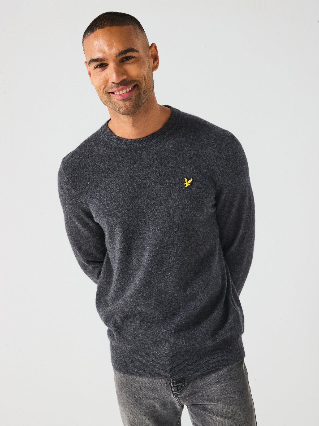 Lyle & Scott Lambswool Blend Crew Neck Jumper - Grey