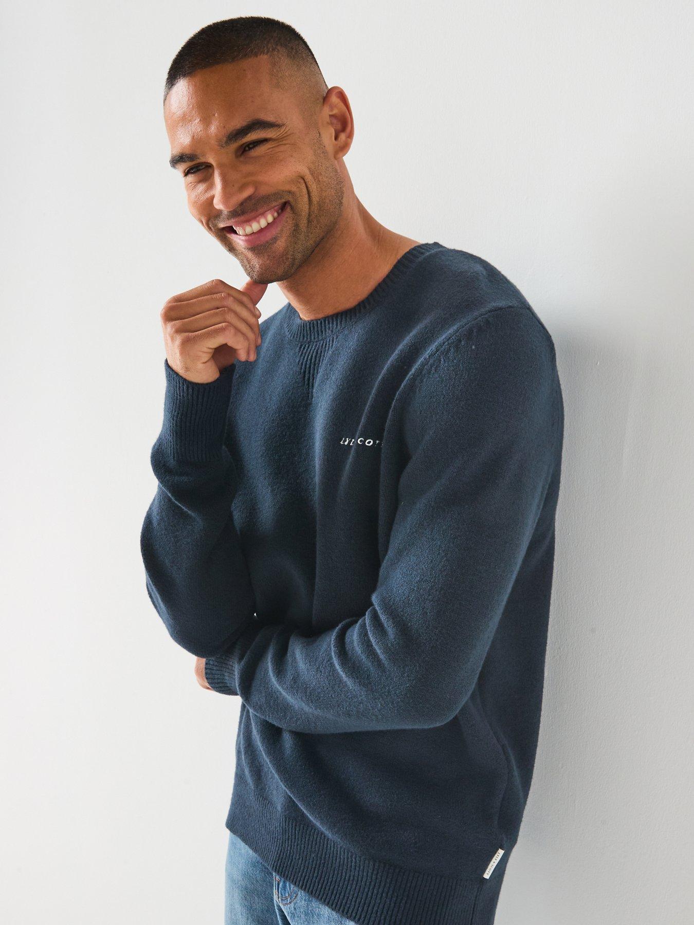 lyle-scott-script-knitted-crew-neck--navyfront