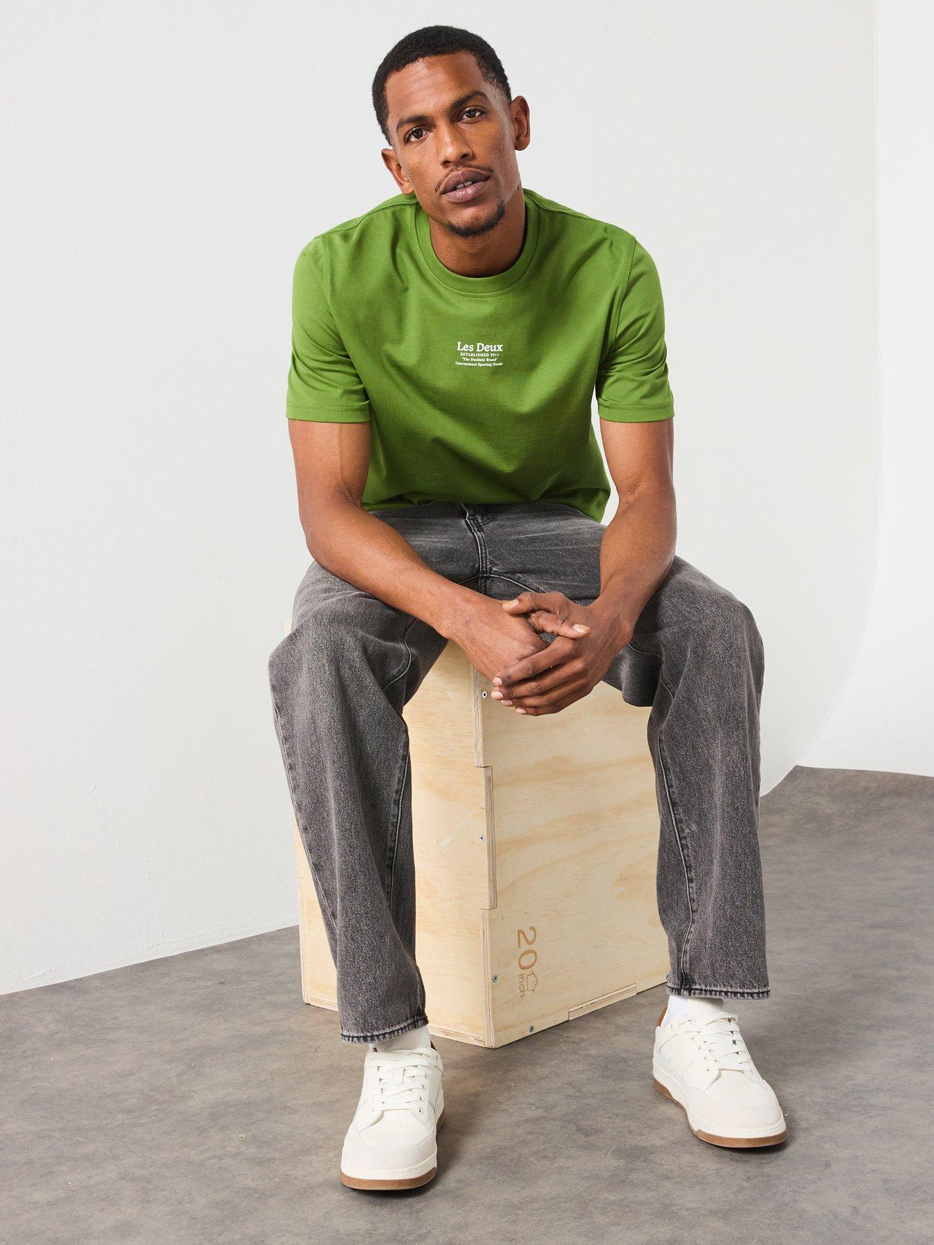 Les Deux Established Central Logo T-Shirt - Green