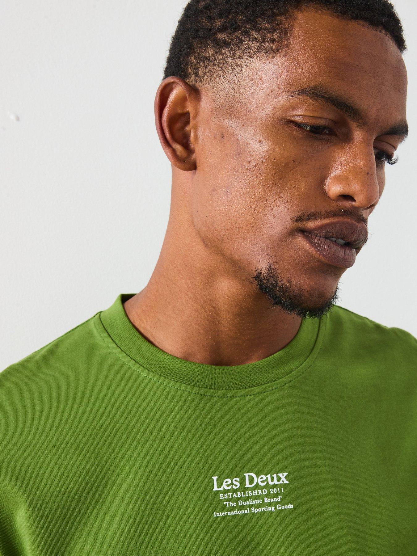 Image 4 of 6 of Les Deux Established Central Logo T-Shirt - Green
