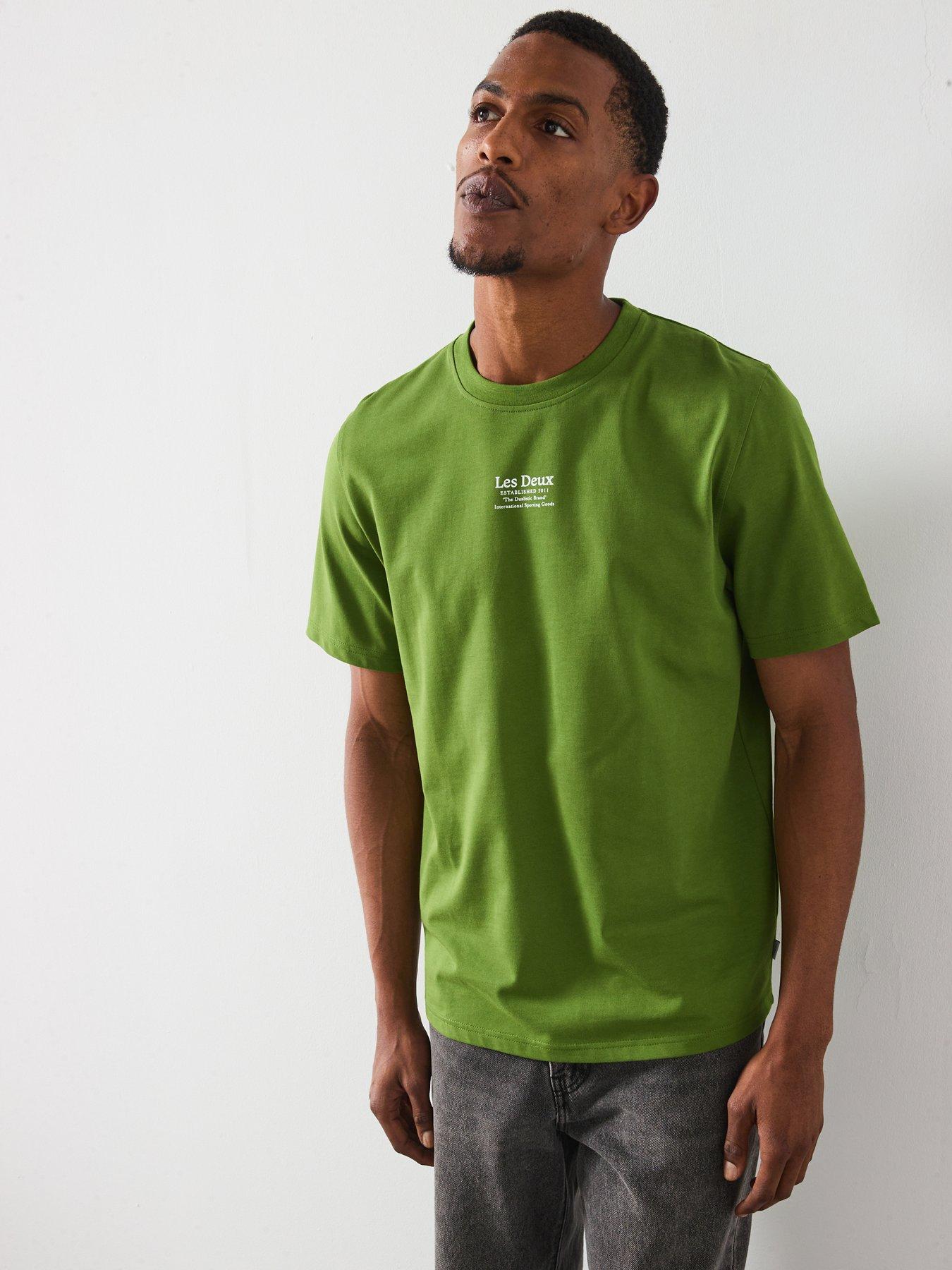 Image 6 of 6 of Les Deux Established Central Logo T-Shirt - Green