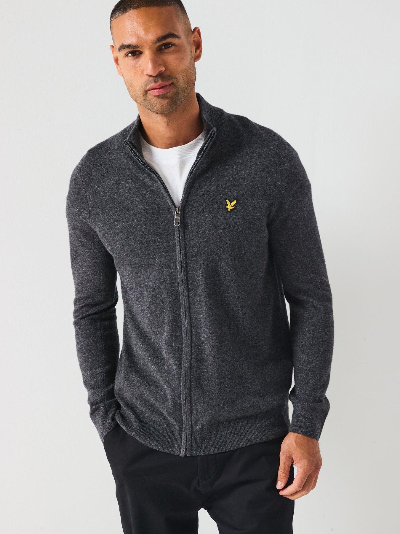 lyle-scott-lambswool-blend-zip-through-knitted-cardigan-grey
