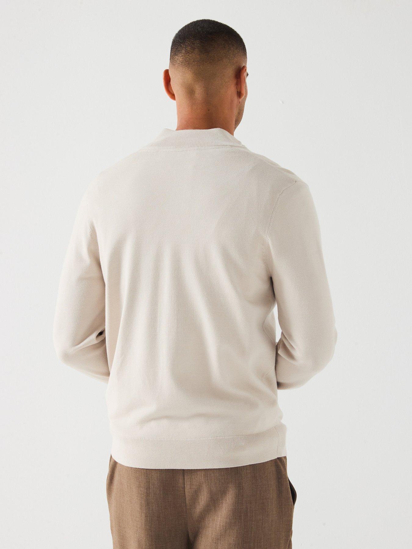 lyle-scott-mesh-logo-knitted-track-jacket-creamstillFront