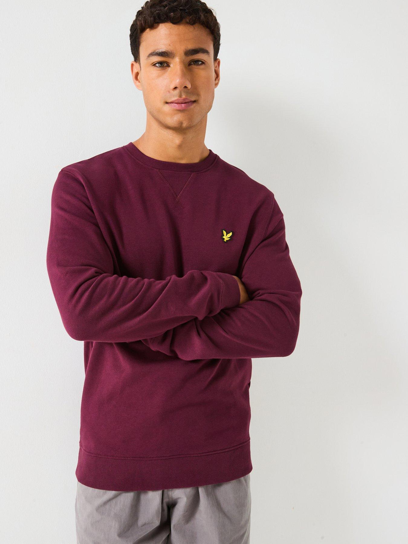 Image 1 of 5 of Lyle & Scott Crew Neck Sweatshirt - Dark Red