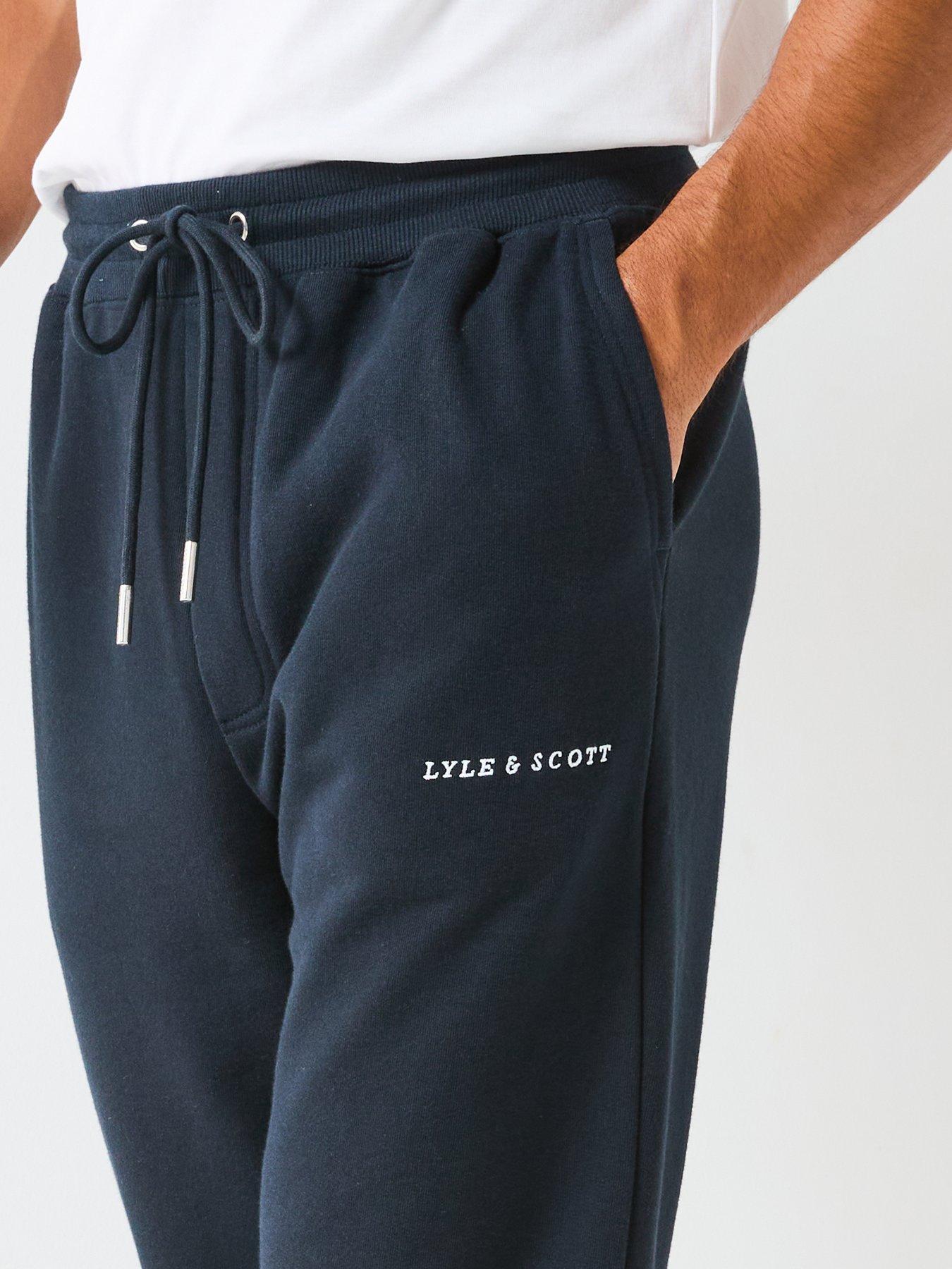 Image 4 of 5 of Lyle & Scott Script Sweatpants- Navy