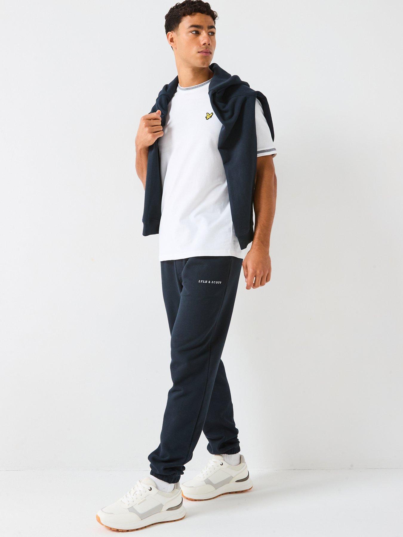 Image 5 of 5 of Lyle & Scott Script Sweatpants- Navy