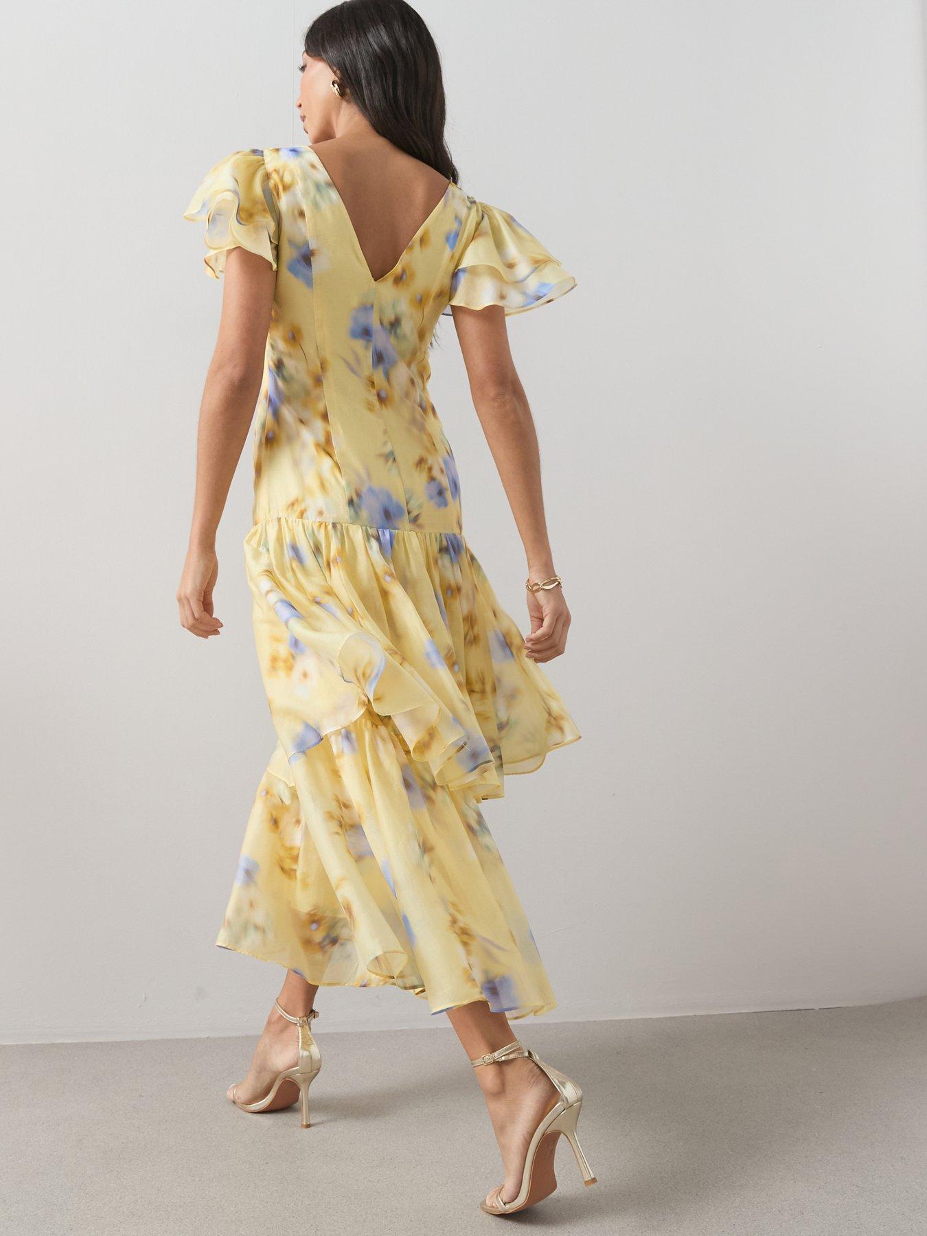 Image 2 of 8 of The Very Collection Floral Ruffle Tiered Midi Dress - Print