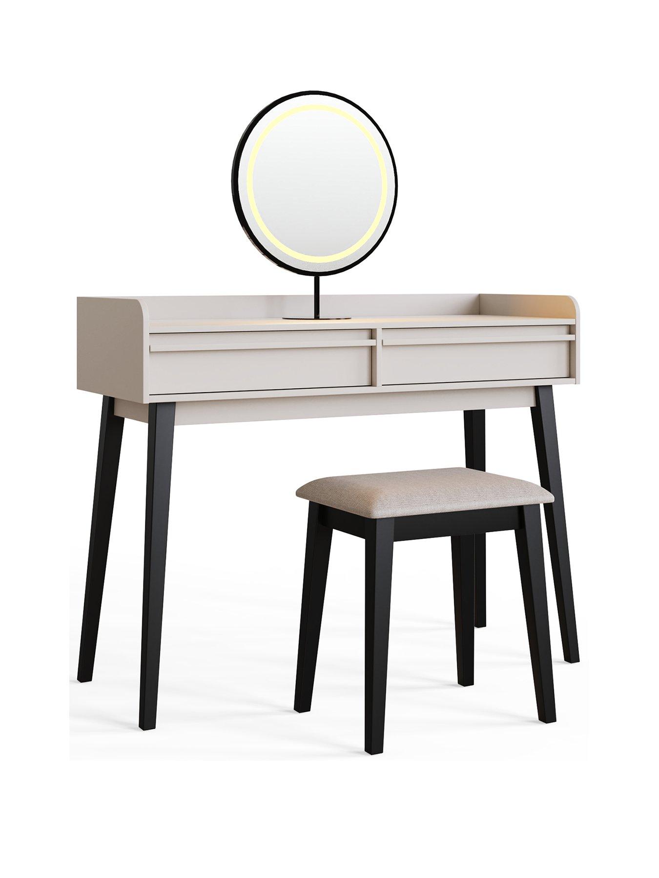 Image 2 of 7 of GFW Phoebe Dressing Table with LED Mirror &amp; Stool
