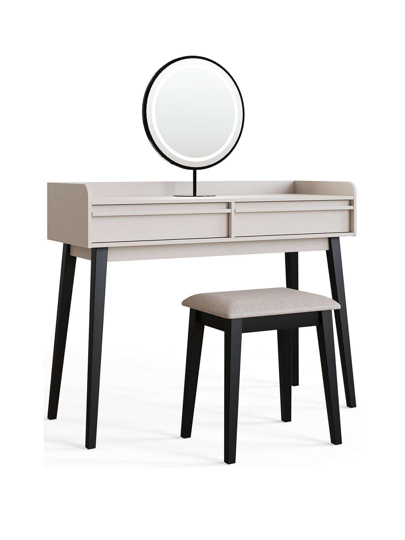 Image 3 of 7 of GFW Phoebe Dressing Table with LED Mirror &amp; Stool