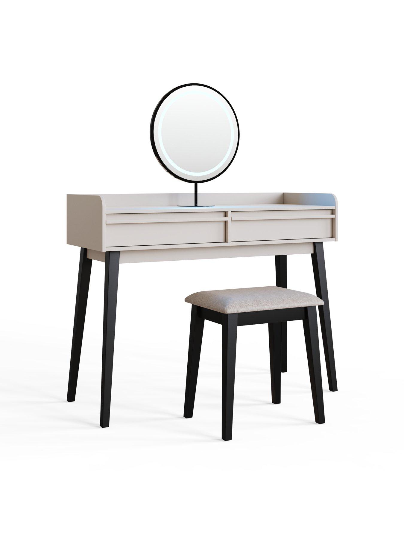 Image 4 of 7 of GFW Phoebe Dressing Table with LED Mirror &amp; Stool