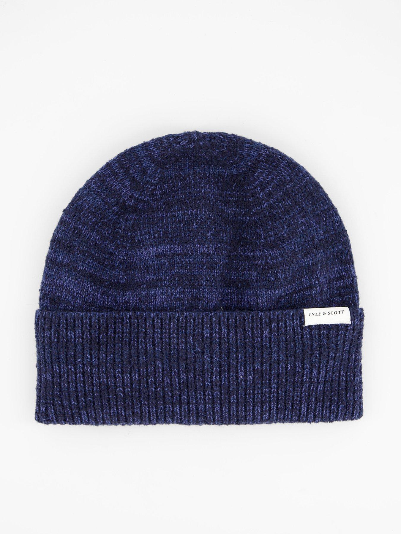 lyle-scott-multi-marl-beanie-navy