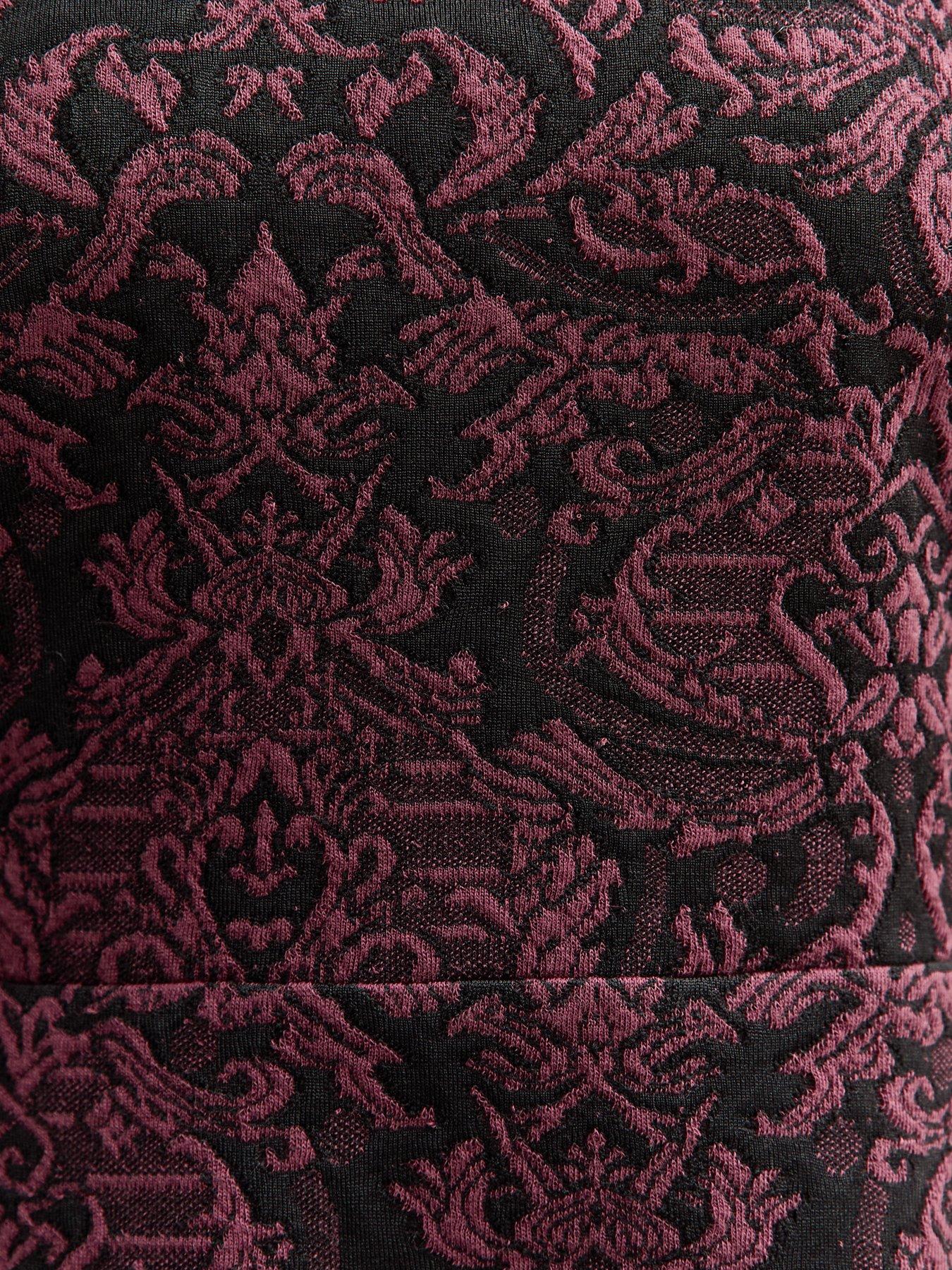 new-look-jacquard-high-neck-mini-dress-reddetail