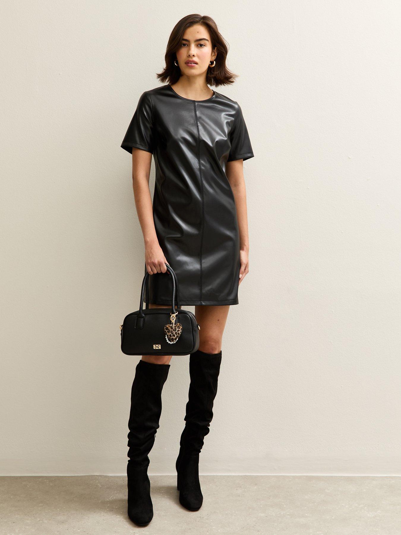 chinese dress ladies Vegan Leather T-shirt Dress main image 0