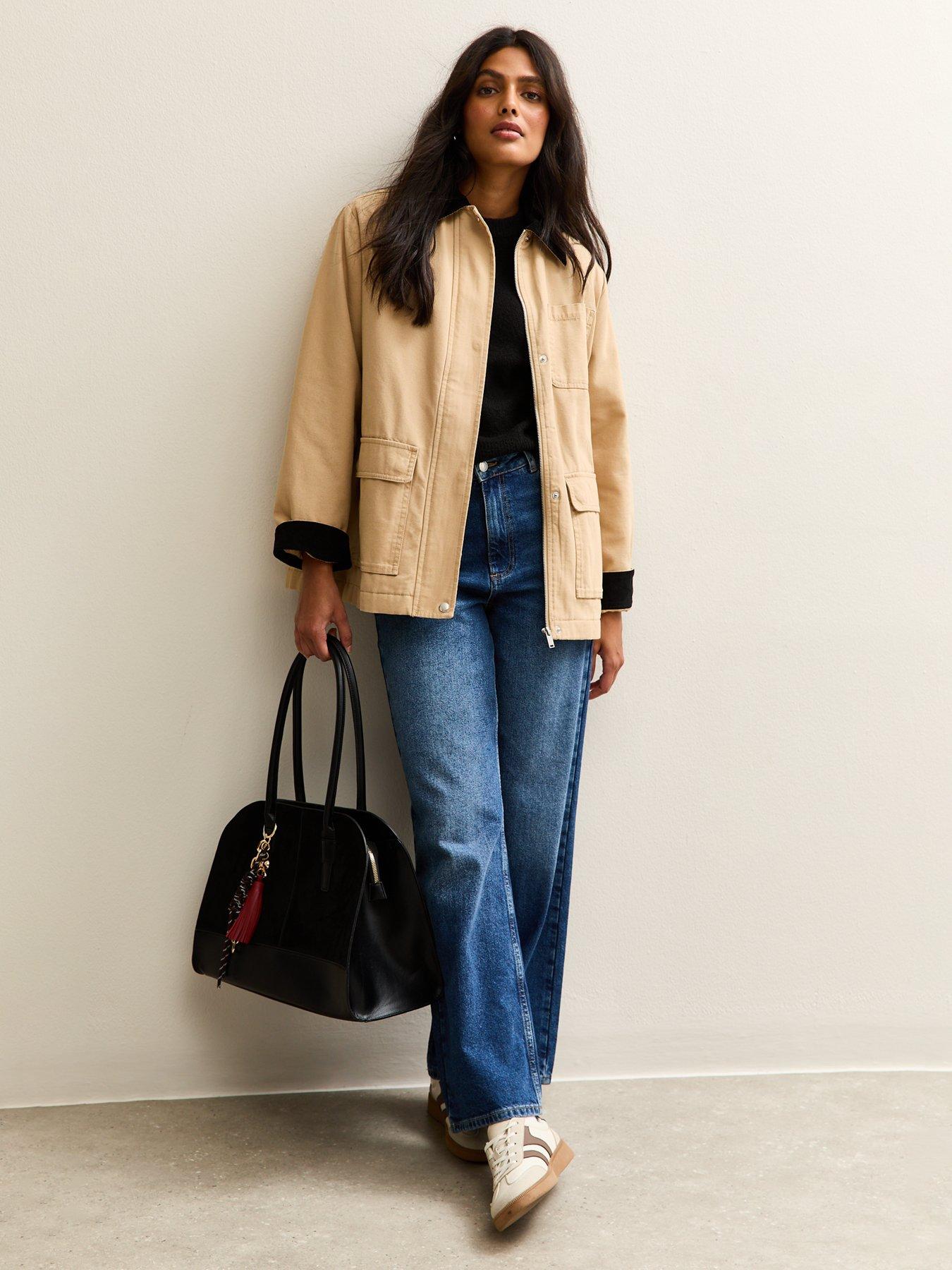 new-look-stone-contrast-collar-midi-barn-jacketback