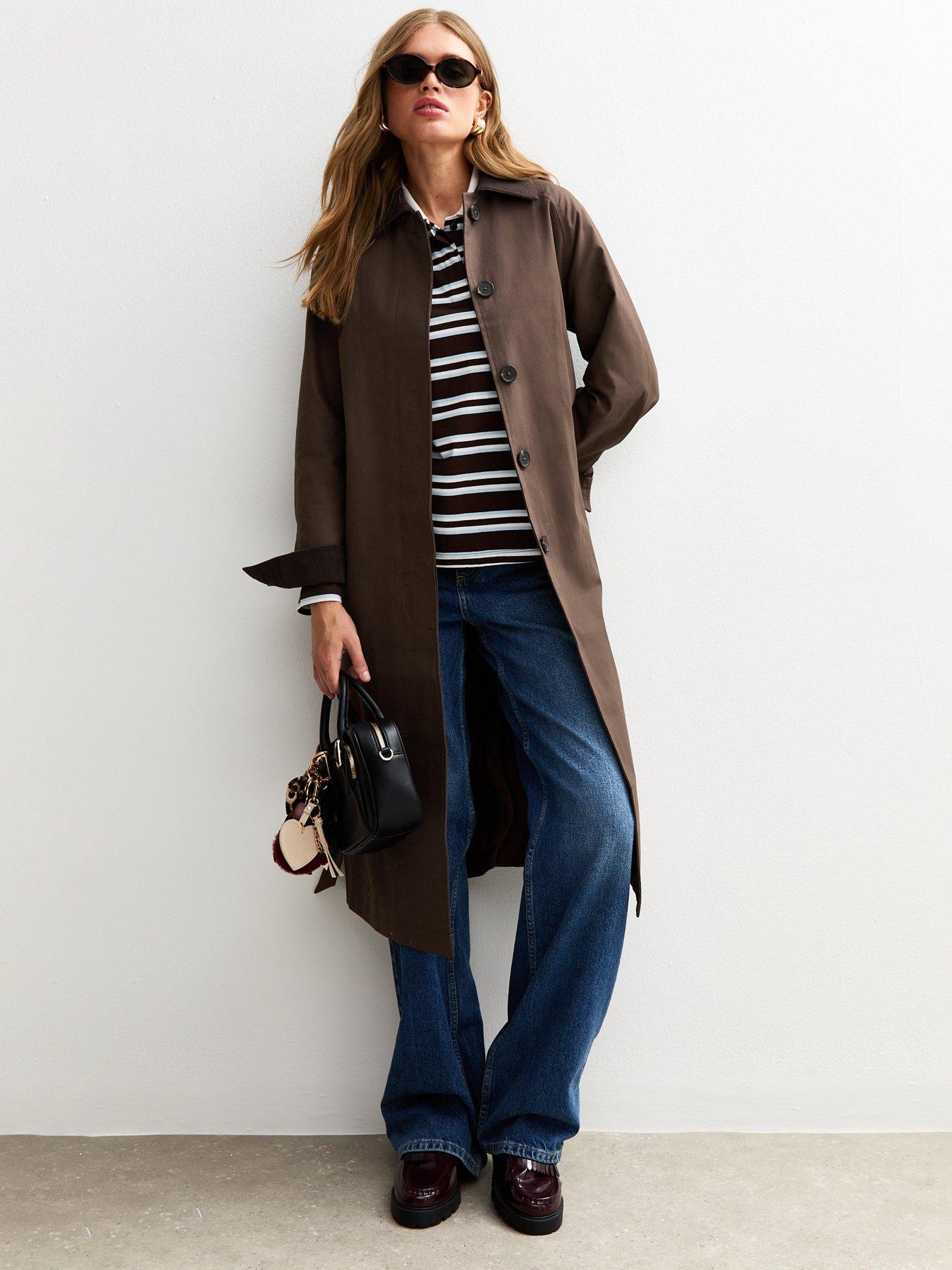 new-look-contrast-collar-trench-coat-dark-brownback
