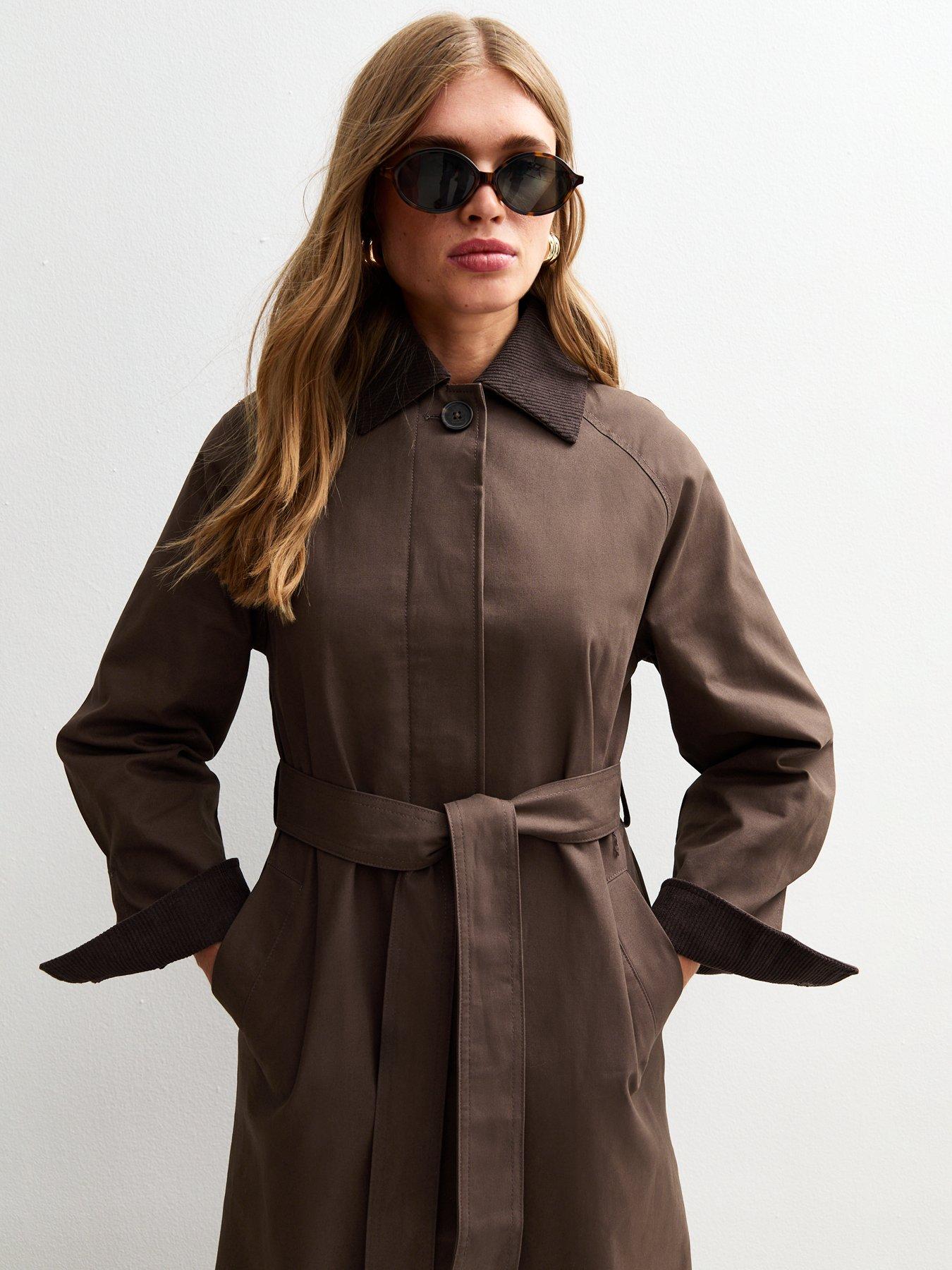 new-look-contrast-collar-trench-coat-dark-brownoutfit