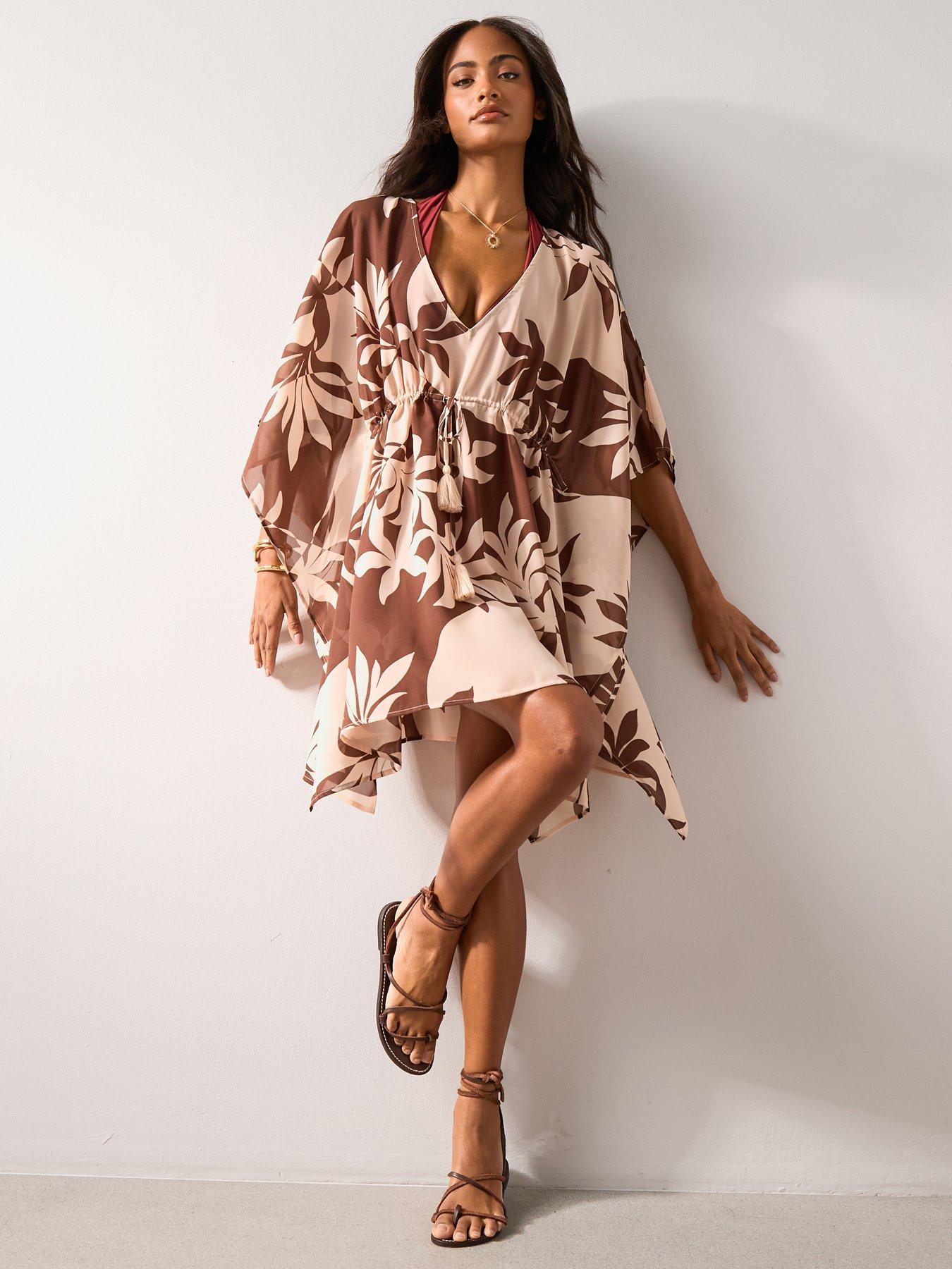 the-very-collection-floral-kaftan-brownoutfit