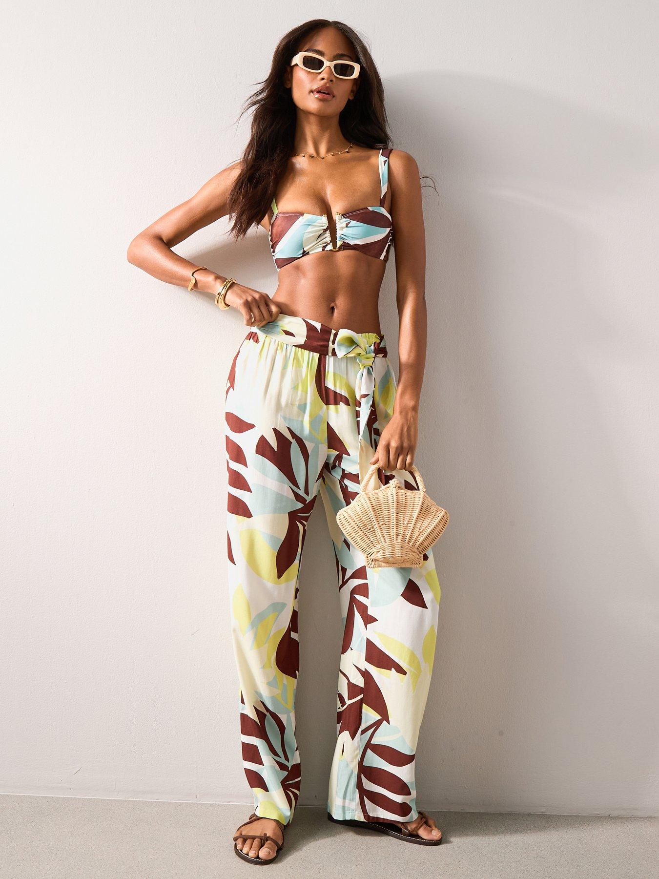 Image 1 of 7 of The Very Collection Printed Beach Trousers - Multi