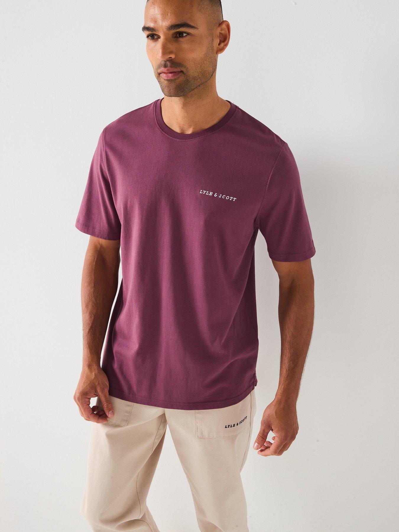 Lyle & Scott Script Relaxed Fit T-Shirt - Dark Red