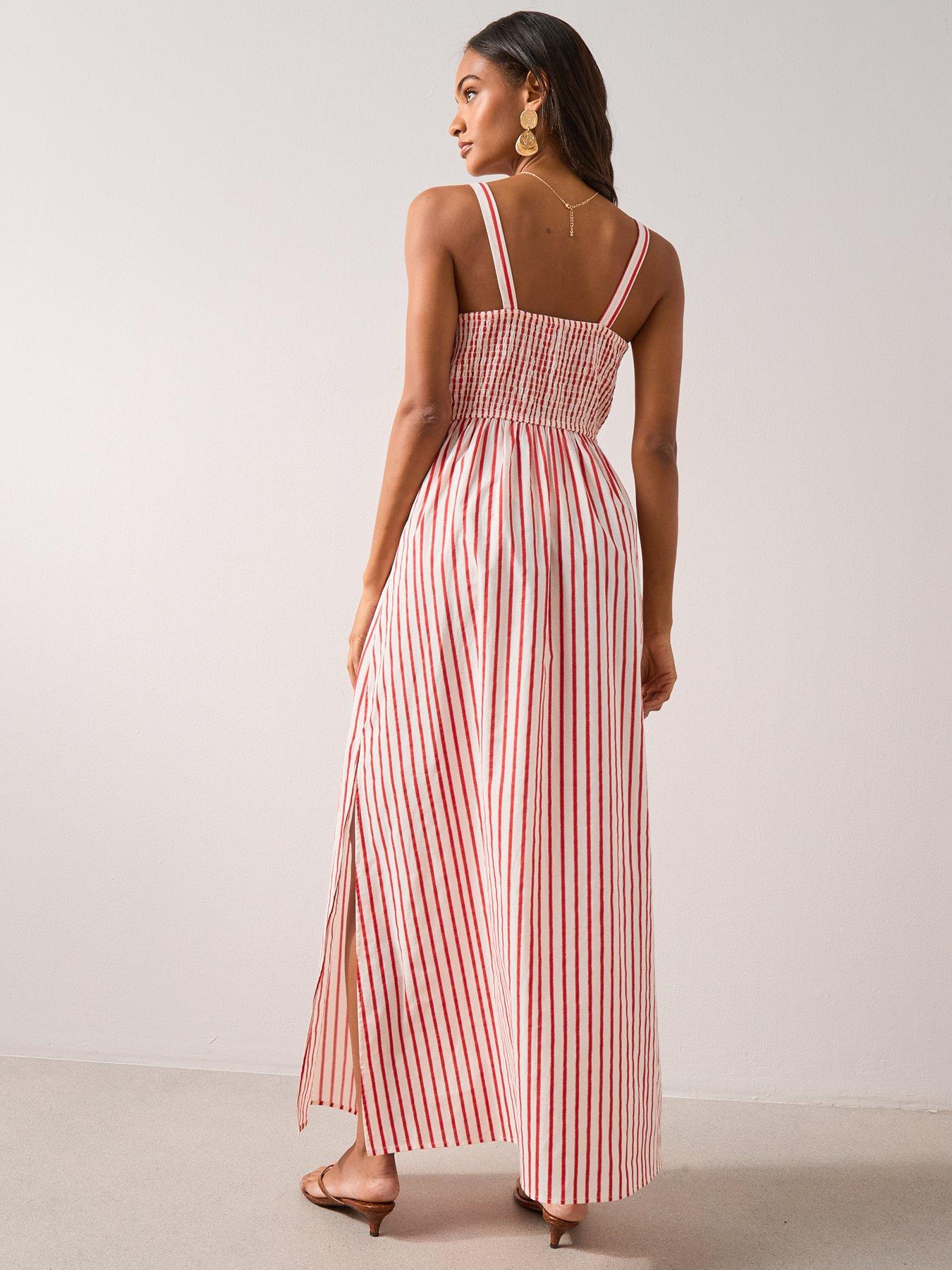 Image 2 of 7 of The Very Collection Floral Stripe Maxi Dress