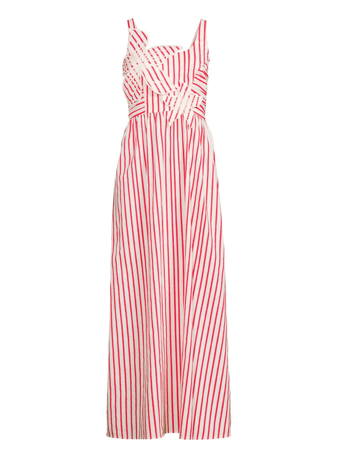 Image 7 of 7 of The Very Collection Floral Stripe Maxi Dress