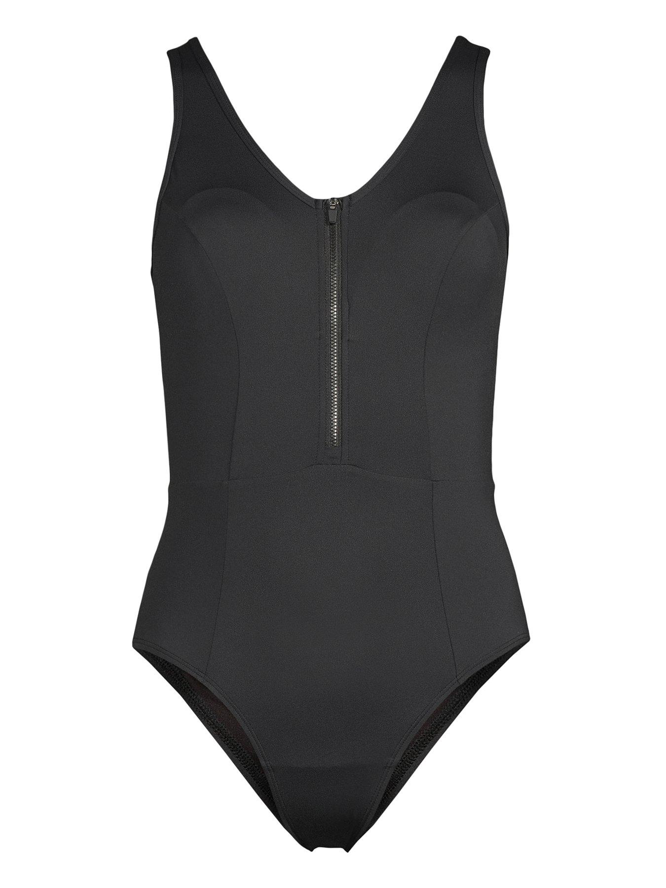 Image 7 of 7 of The Very Collection Shape Enhancing Sports Zip Swimsuit