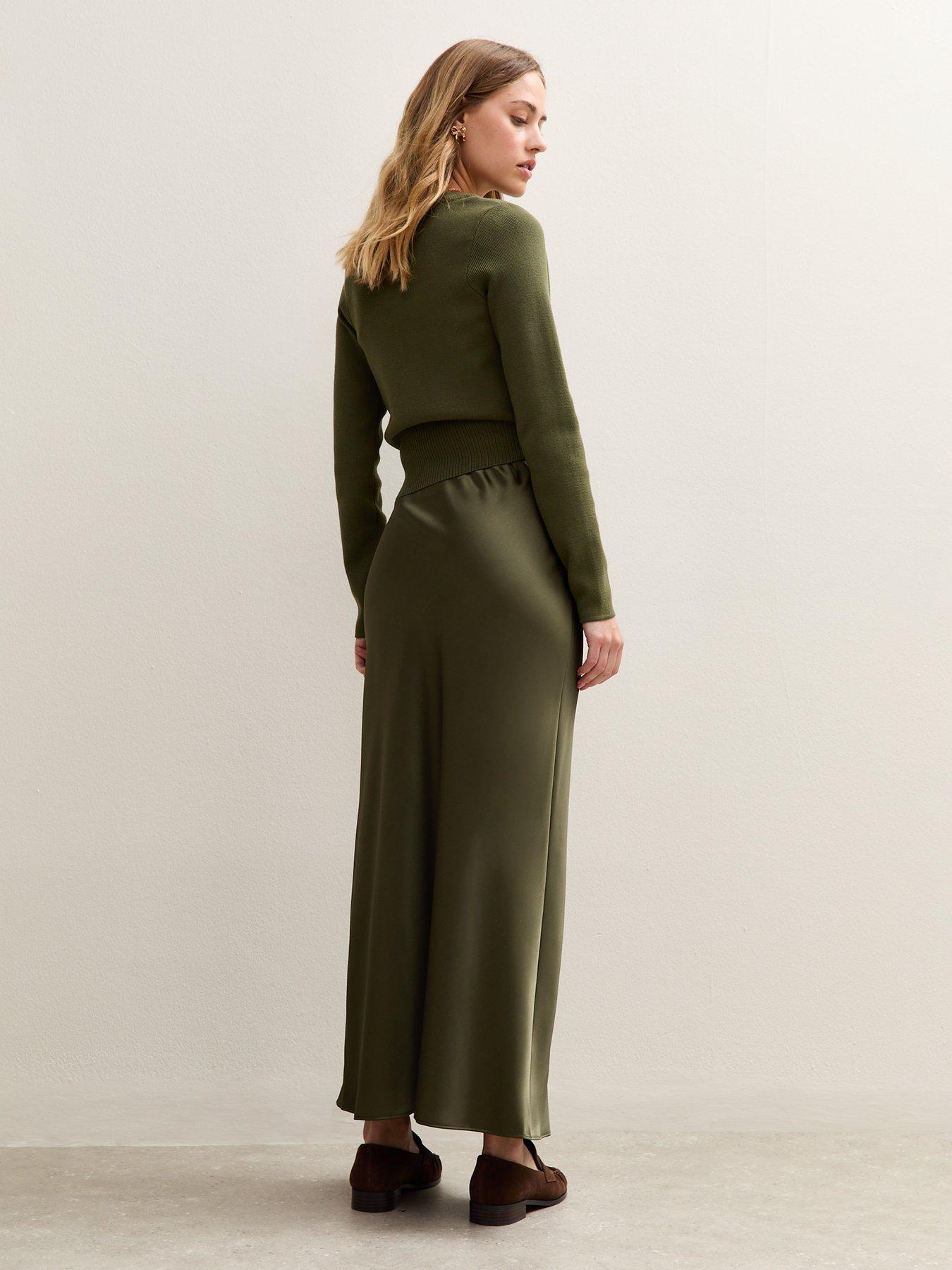 new-look-light-khaki-satin-bias-cut-midi-skirt-greenstillFront