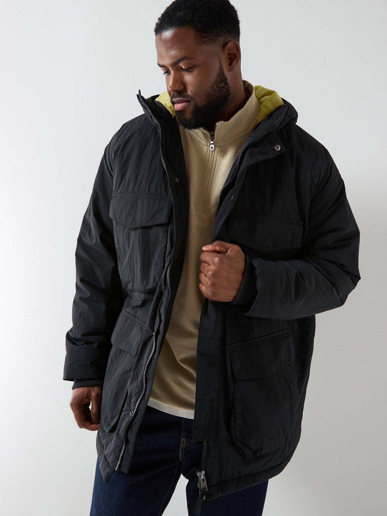 lyle-scott-big-and-tall-tactical-wadded-parka--blackfront