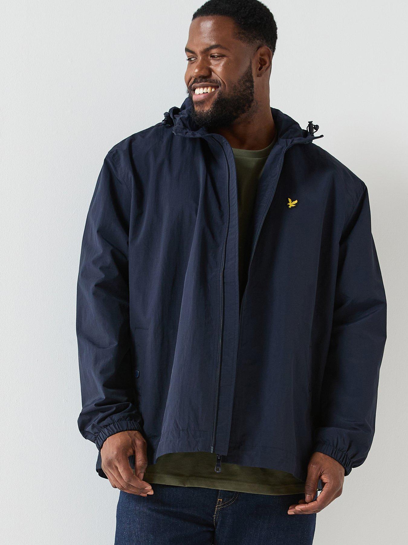 Lyle & Scott Big And Tall Zip Through Hooded Jacket - Navy