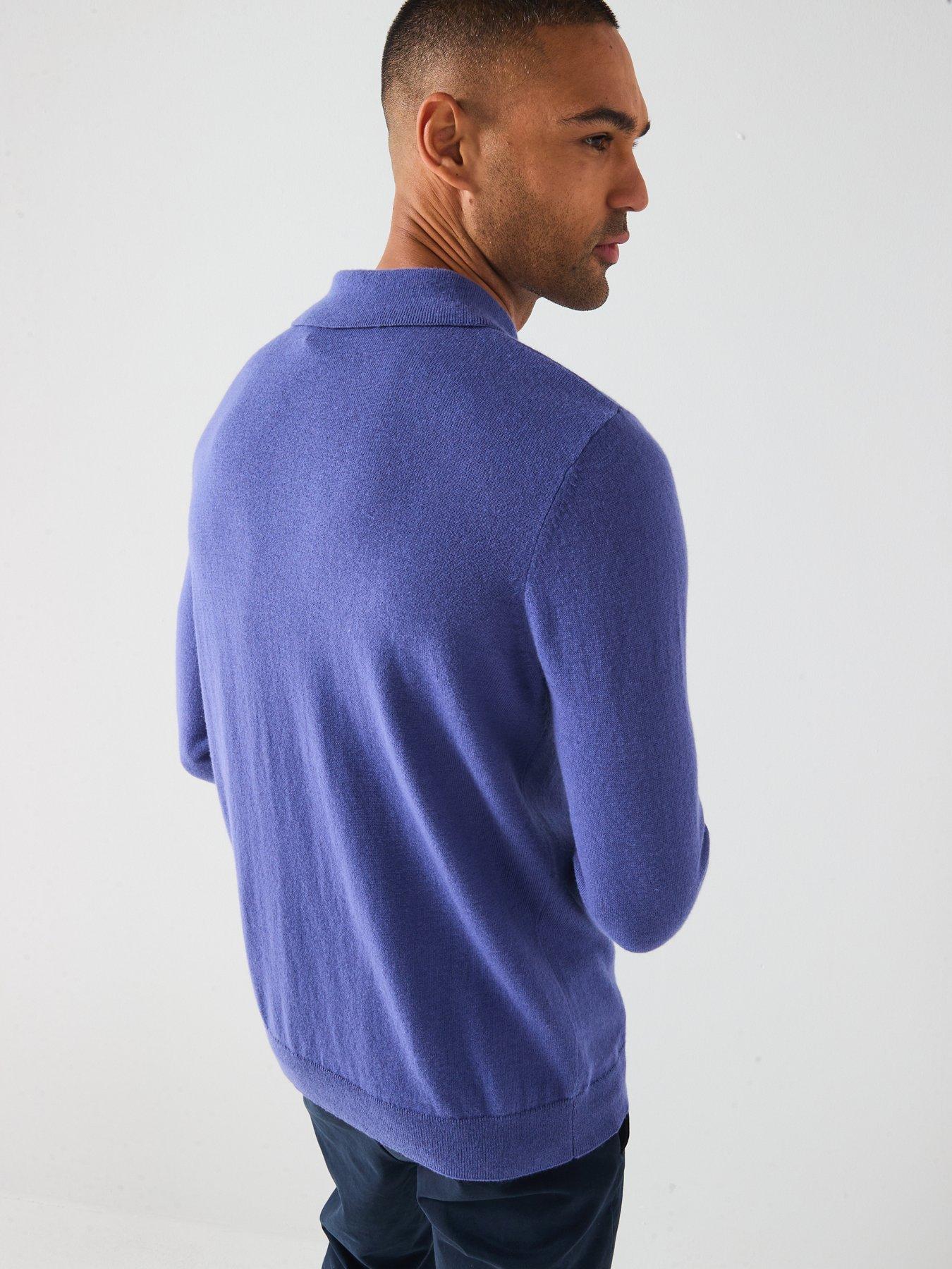 lyle-scott-cotton-merino-long-sleeve-knitted-polo-dark-bluestillFront