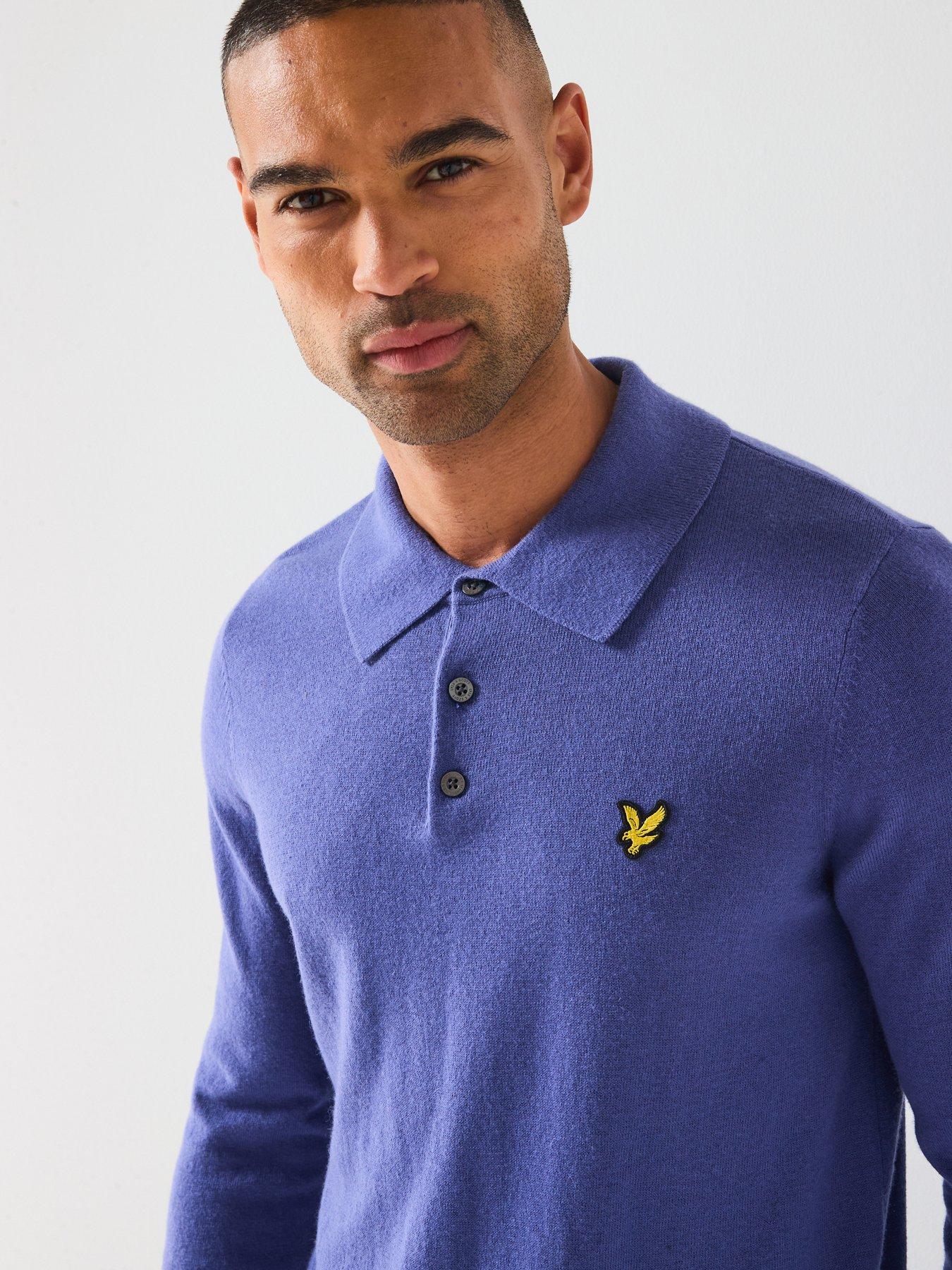 lyle-scott-cotton-merino-long-sleeve-knitted-polo-dark-blueoutfit