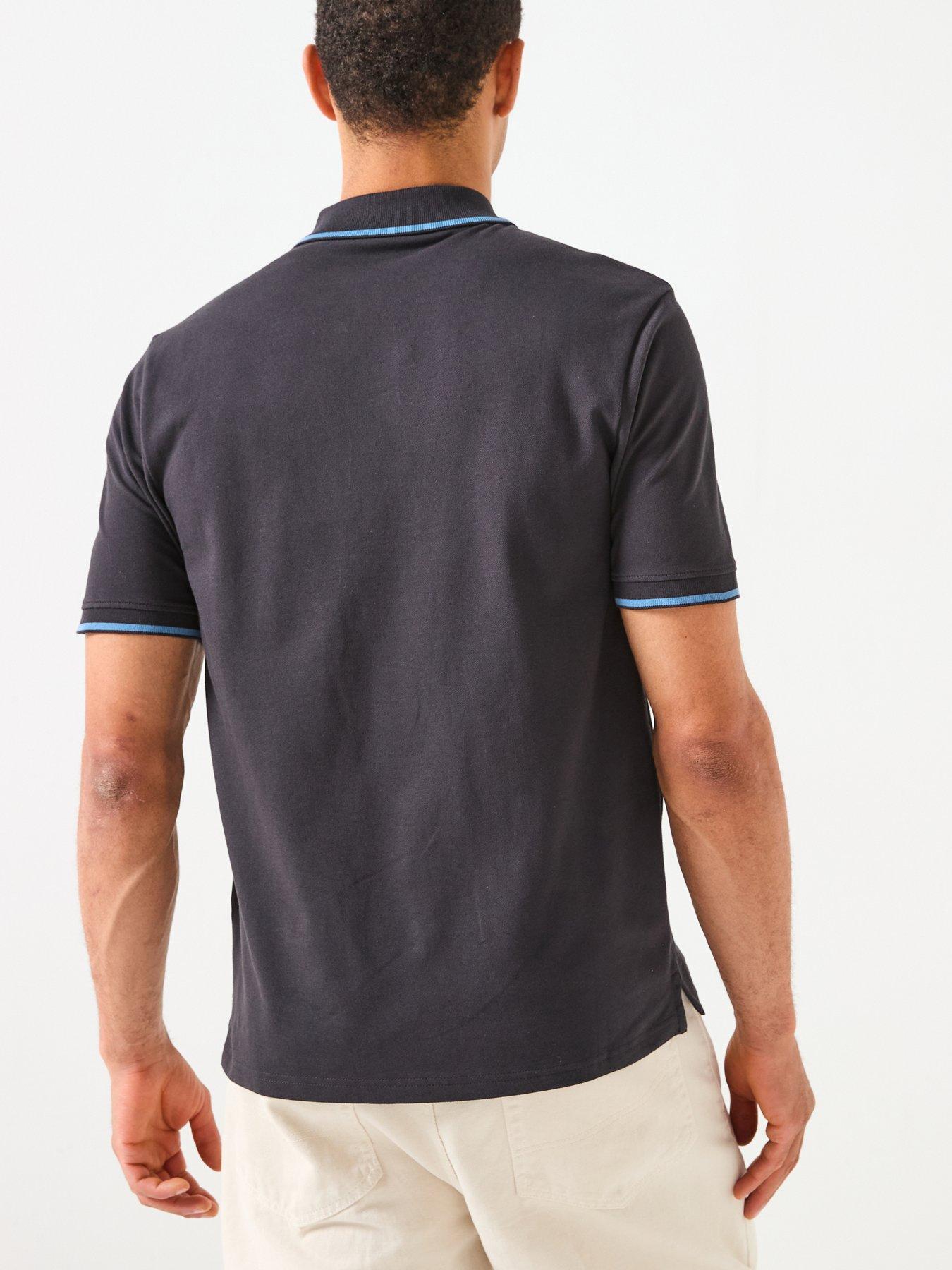 lyle-scott-tipped-polo-shirt--blackstillFront