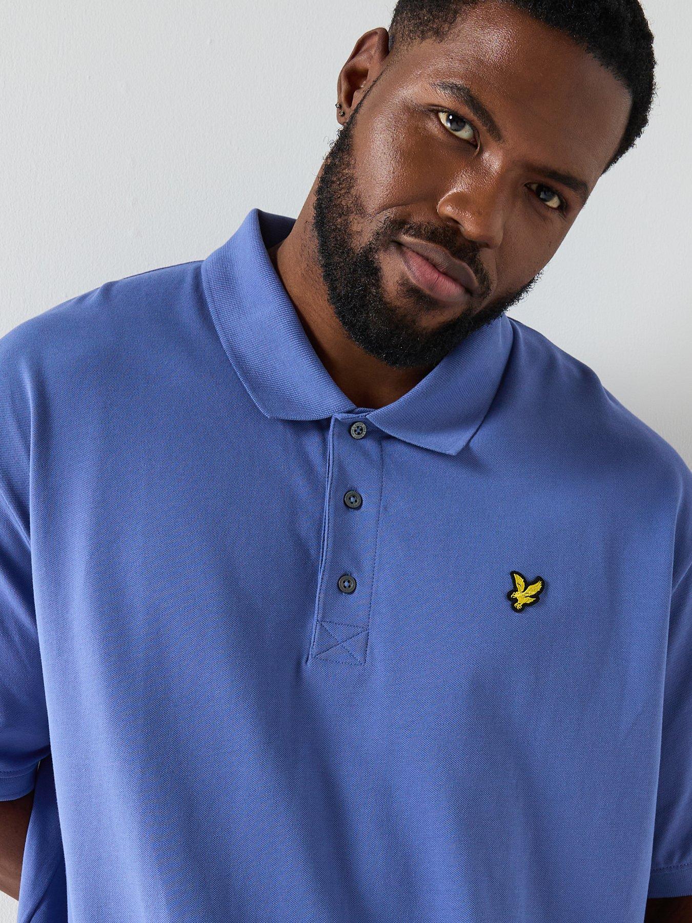lyle-scott-big-and-tall-plain-polo-shirt-blueoutfit