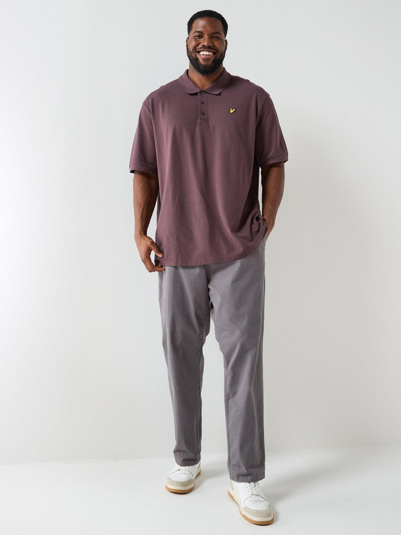 lyle-scott-big-and-tall-plain-polo-shirt--brownback