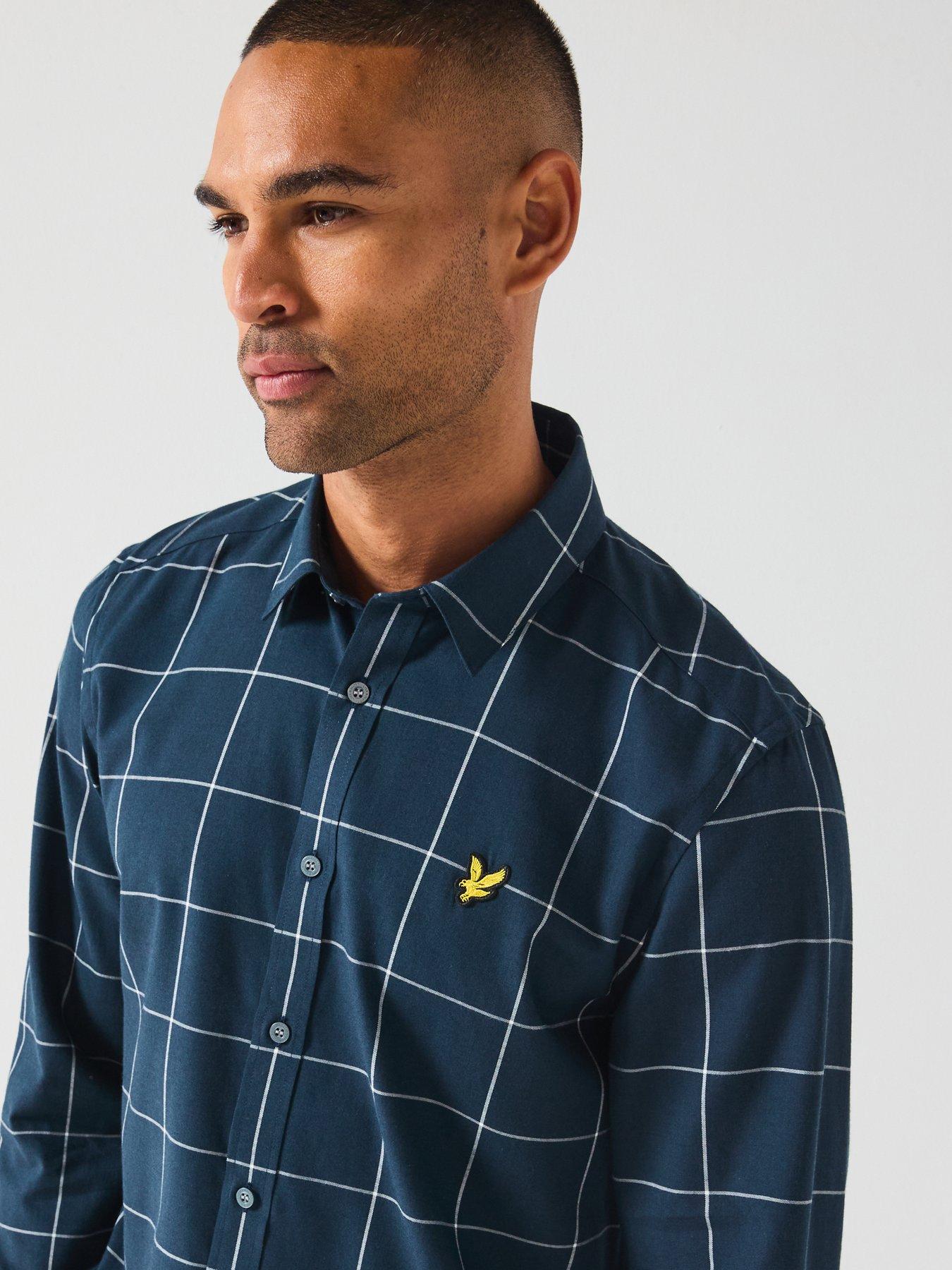 lyle-scott-window-pane-check-shirt--navyoutfit