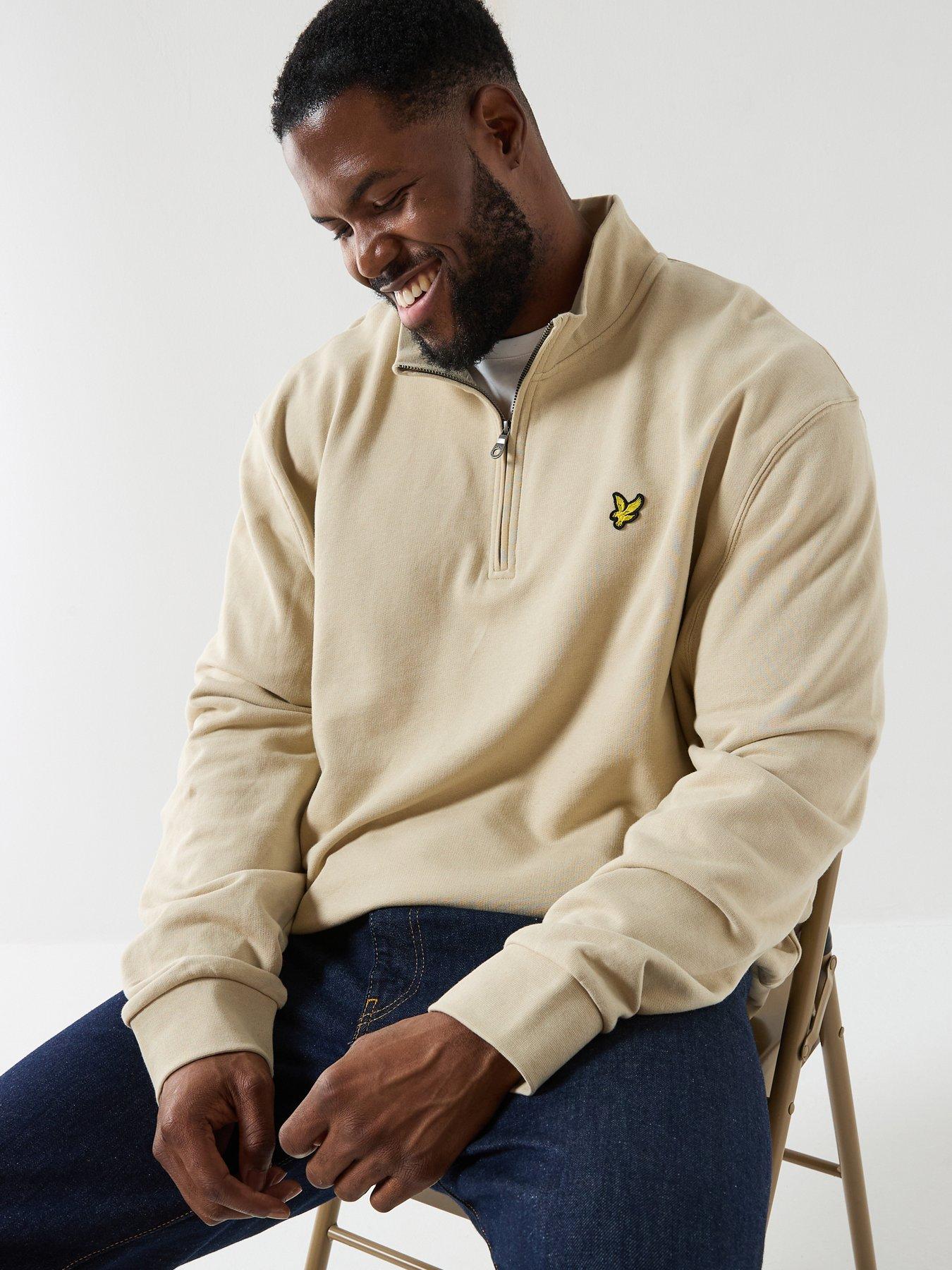 lyle-scott-big-and-tall-loopback-quarter-zip-jumper-greyoutfit