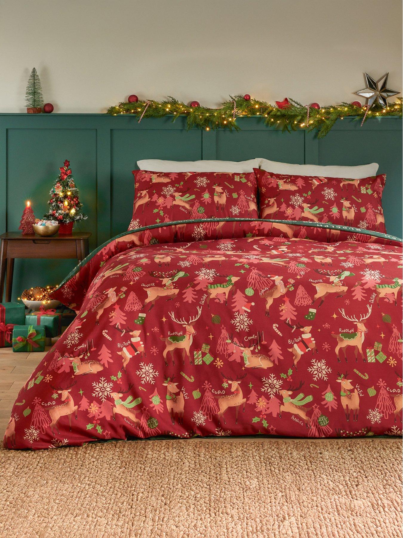 Duvet Day Sleigh Team Christmas Duvet Set Red