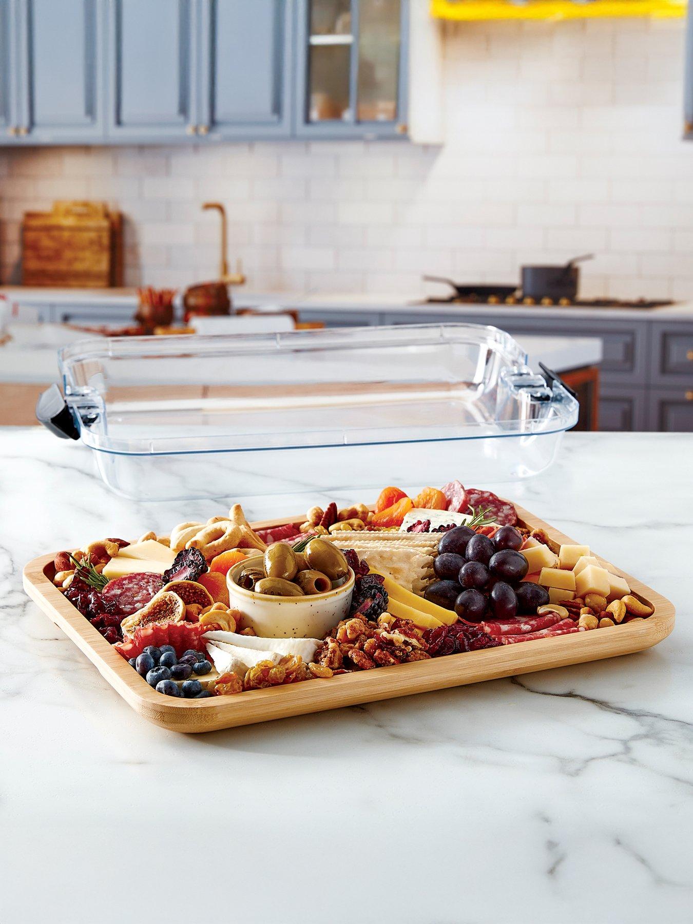 Image 1 of 7 of Faberware Build-a-Board Bamboo Serving Board with Locking Lid, 28 x 35.5cm