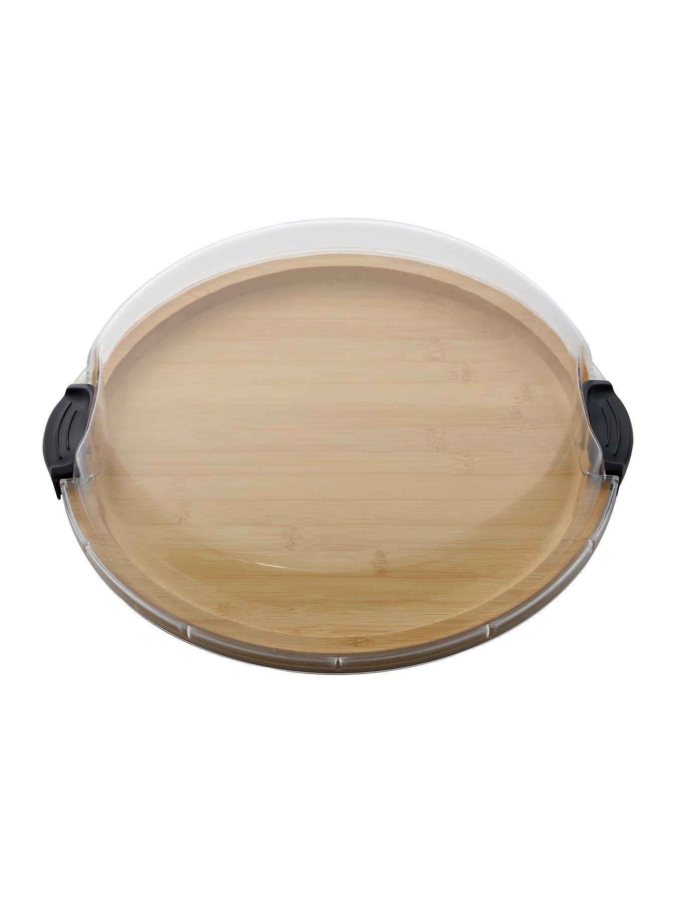 Image 1 of 7 of Faberware Round Build-a-Board Bamboo Snack Serving Board with Locking Lid, 35.5cm