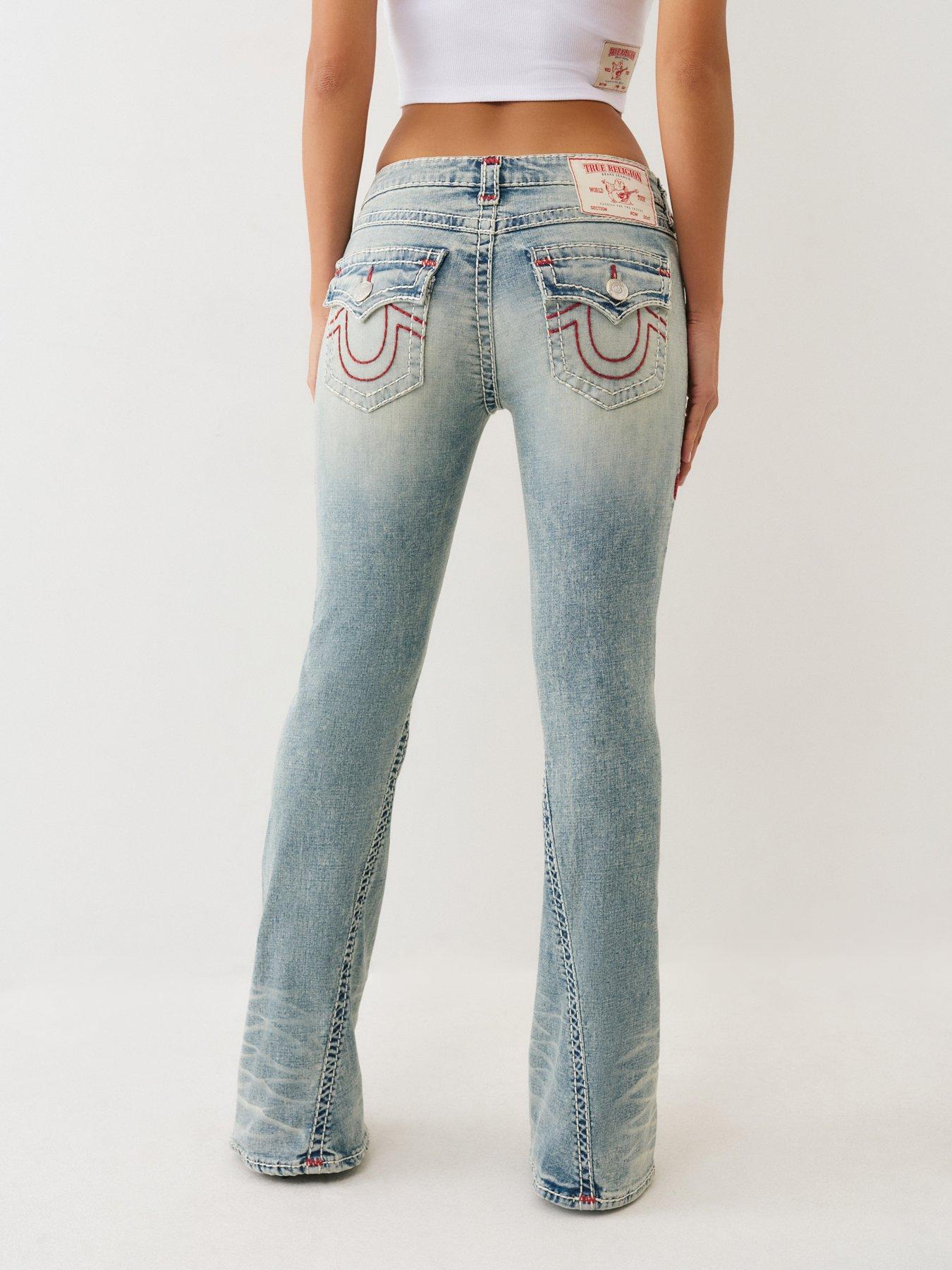 Image 2 of 6 of TRUE RELIGION Joey Low Rise Flared Jeans - Light Wash