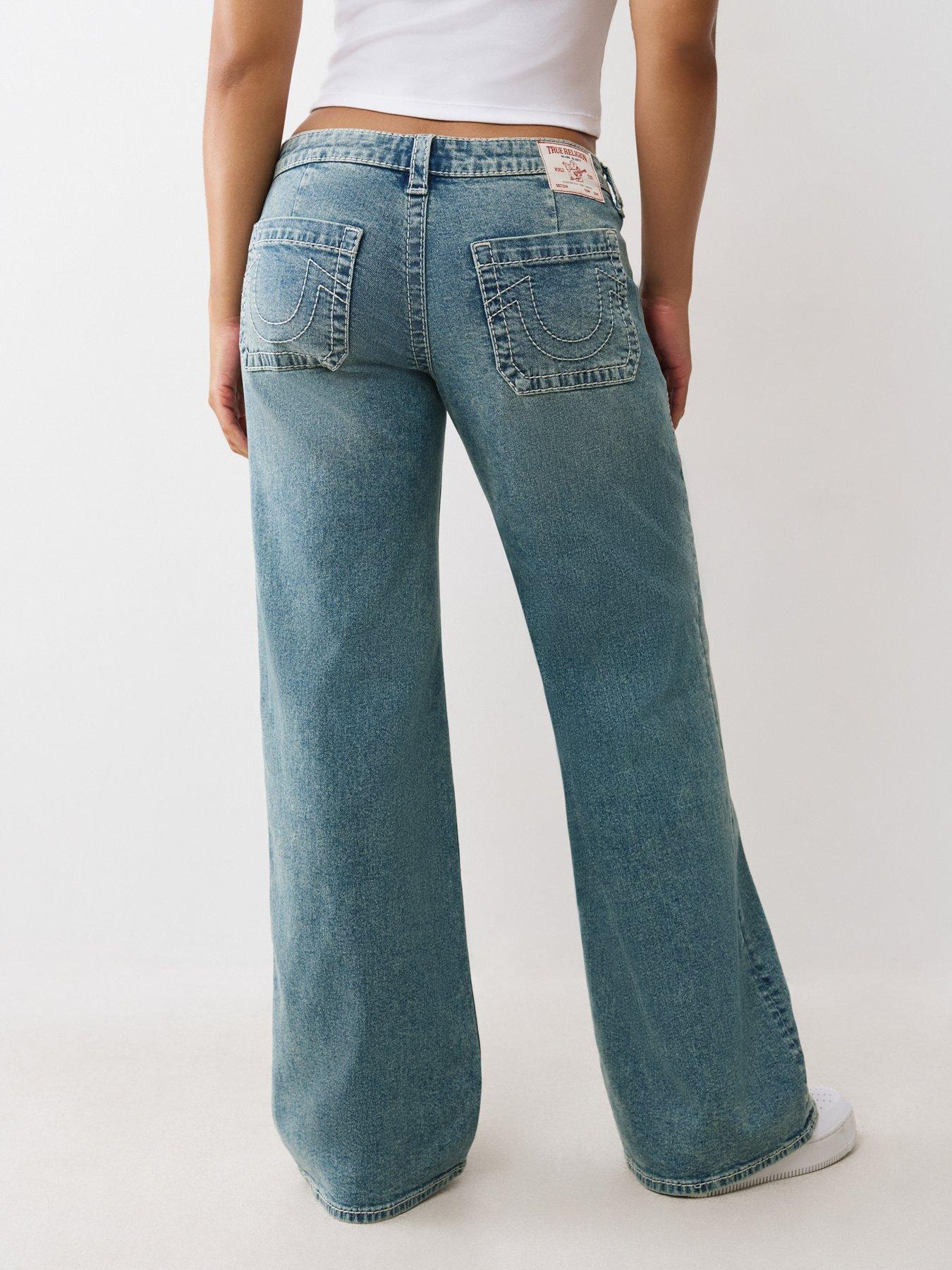 Image 2 of 6 of TRUE RELIGION Bobbi Low Rise Baggy Jeans - Dark Wash