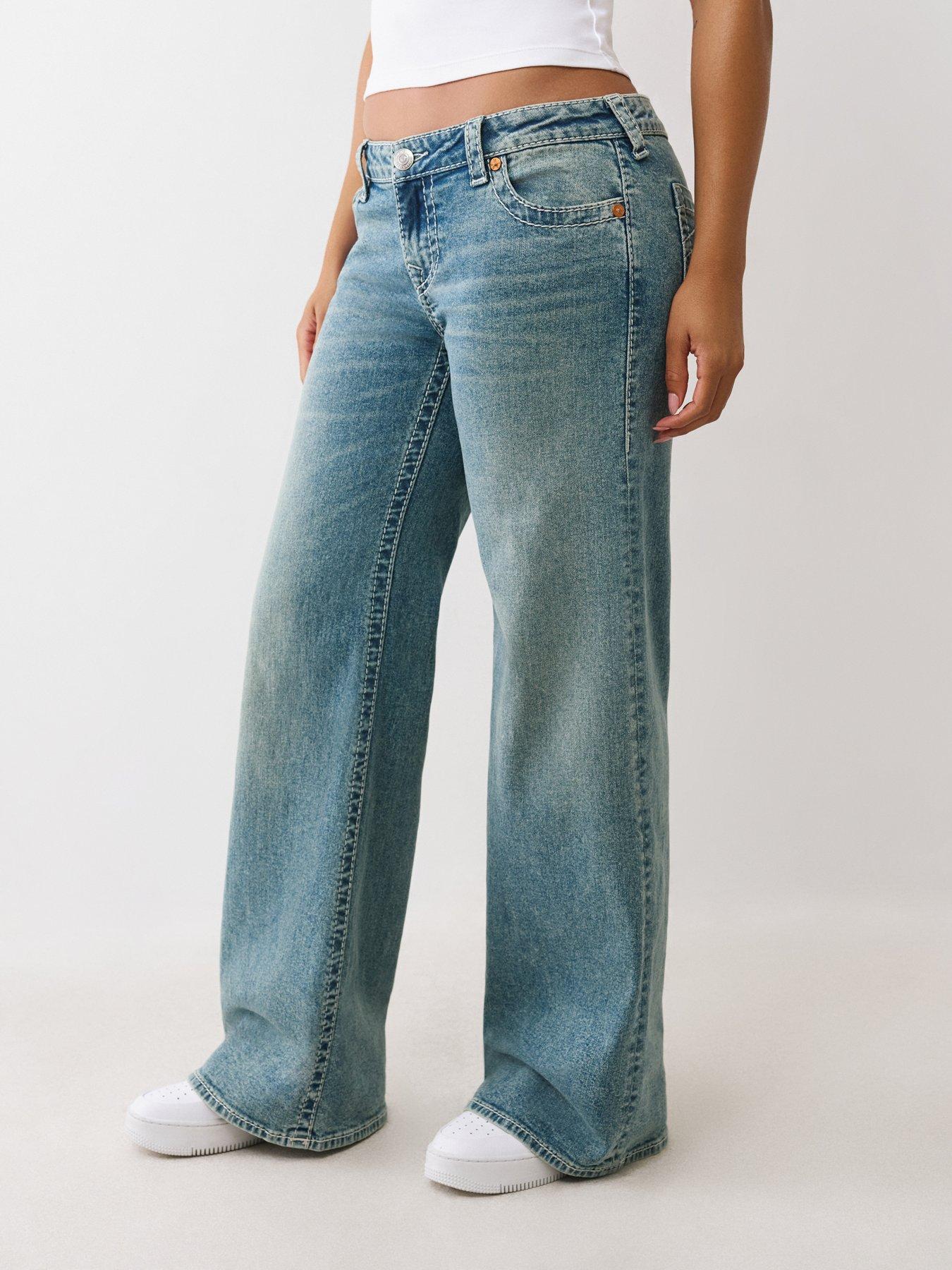 Image 4 of 6 of TRUE RELIGION Bobbi Low Rise Baggy Jeans - Dark Wash