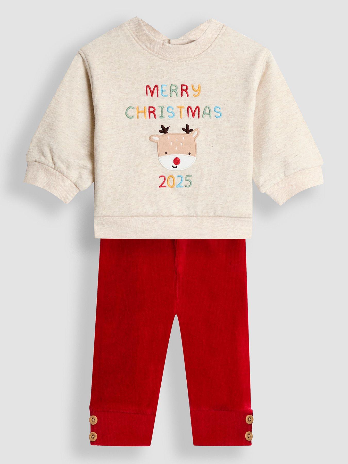 JoJo Maman Bebe Baby Unisex Christmas Sweatshirt And Legging Set - Multi