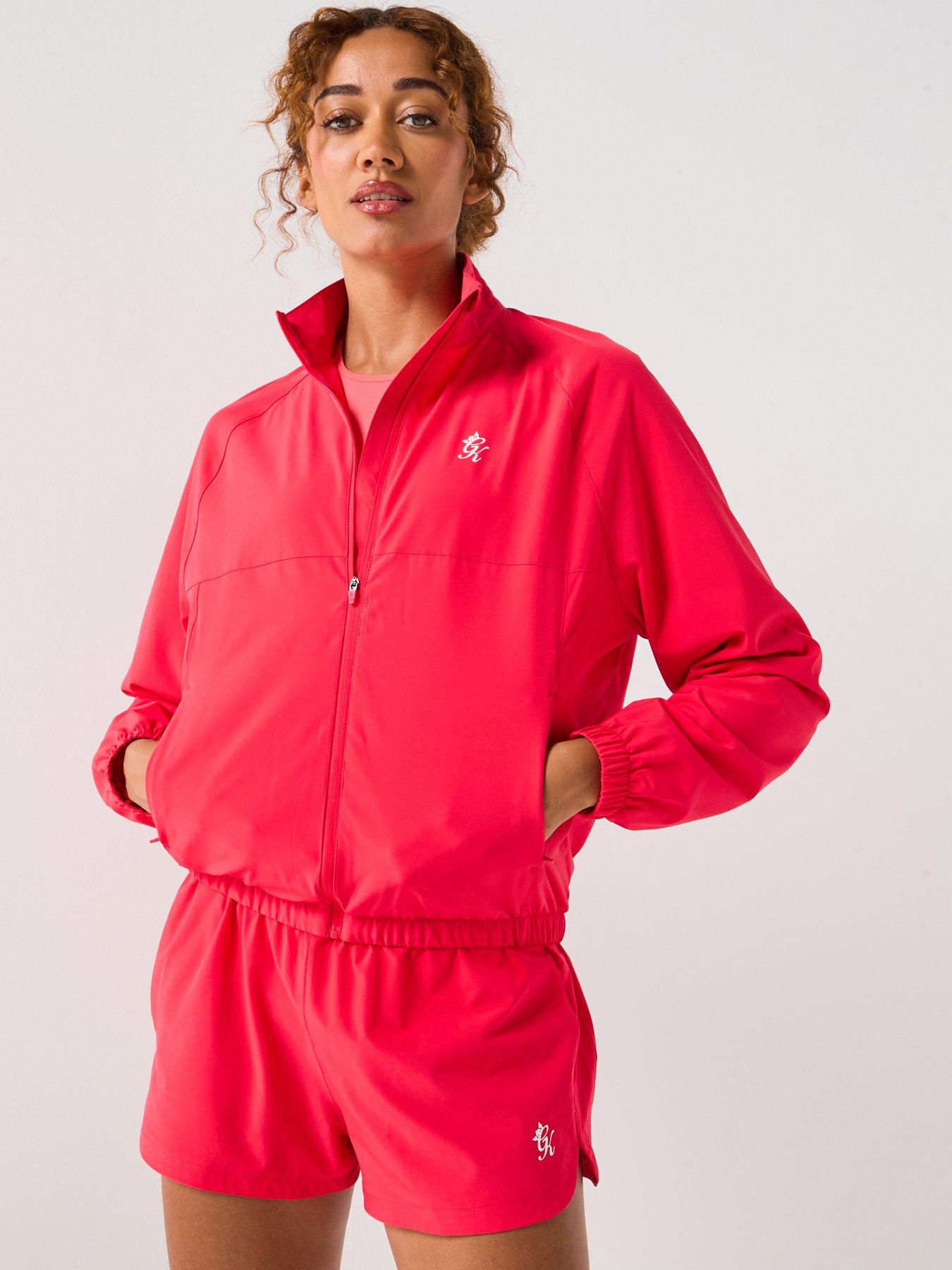 Gym King Womens Woven Windbreaker - Red