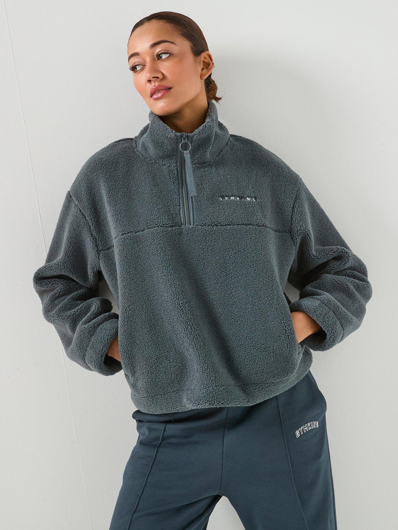gym-king-womens-linear-borg-14-zip-fleece-blue
