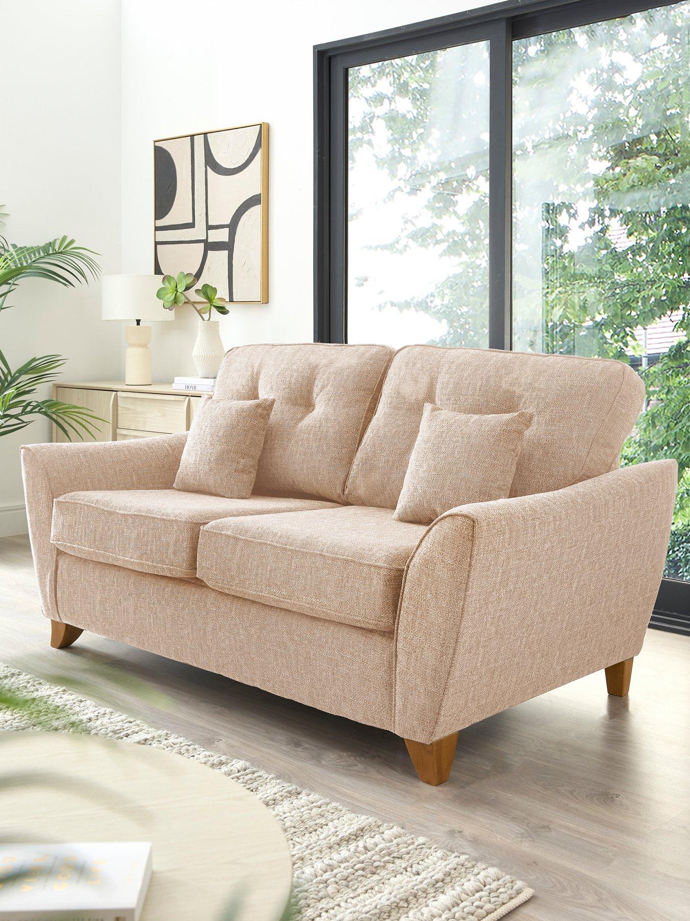 Very Home Halstow 3 Seater Fabric Sofa Bed - Natural