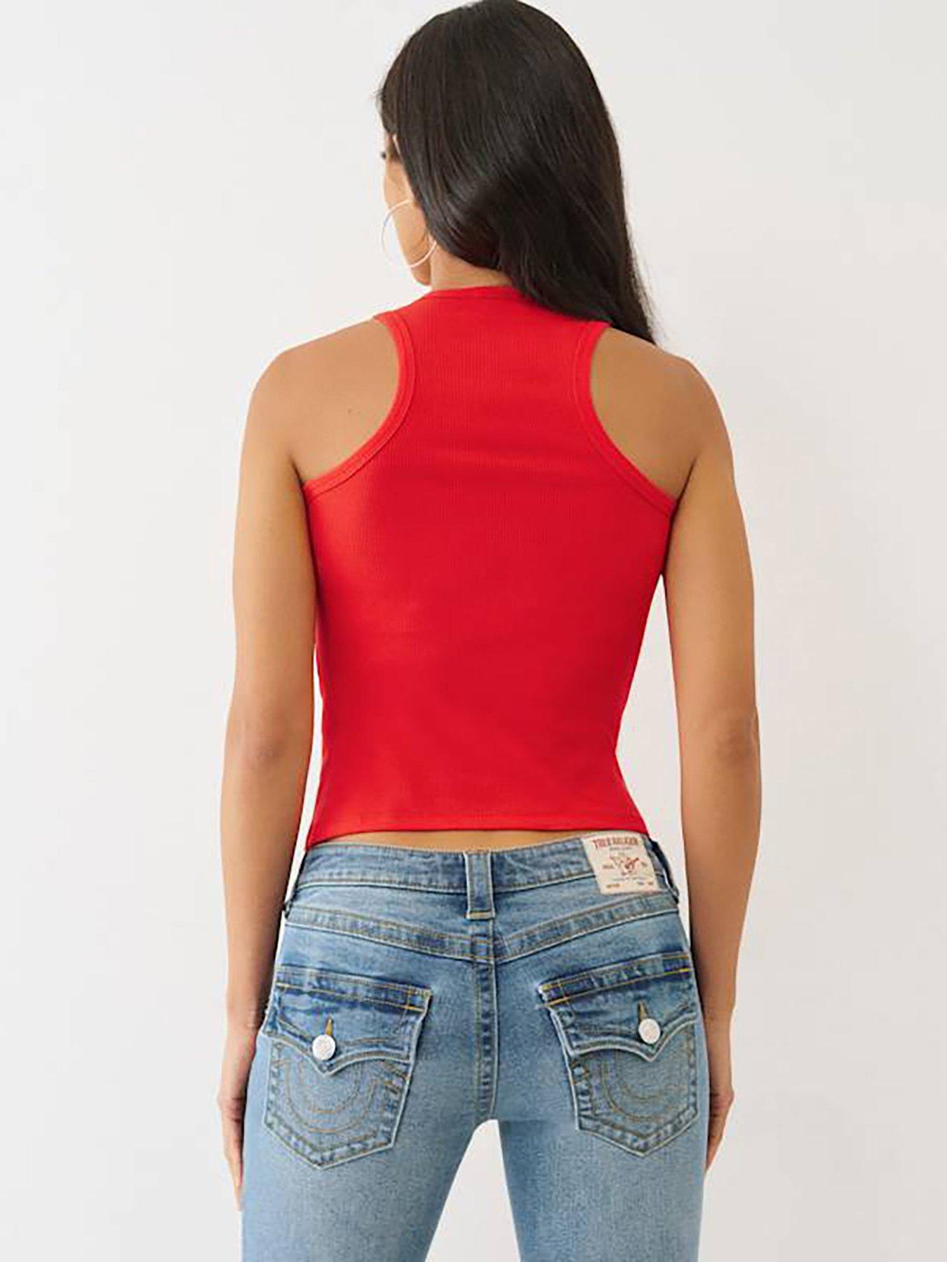 true-religion-crystal-rib-halter-tank-redstillFront