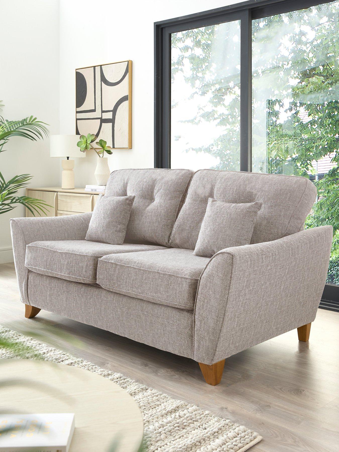 Very Home Halstow 3 Seater Fabric Sofa Bed - Silver - Made to order in the UK